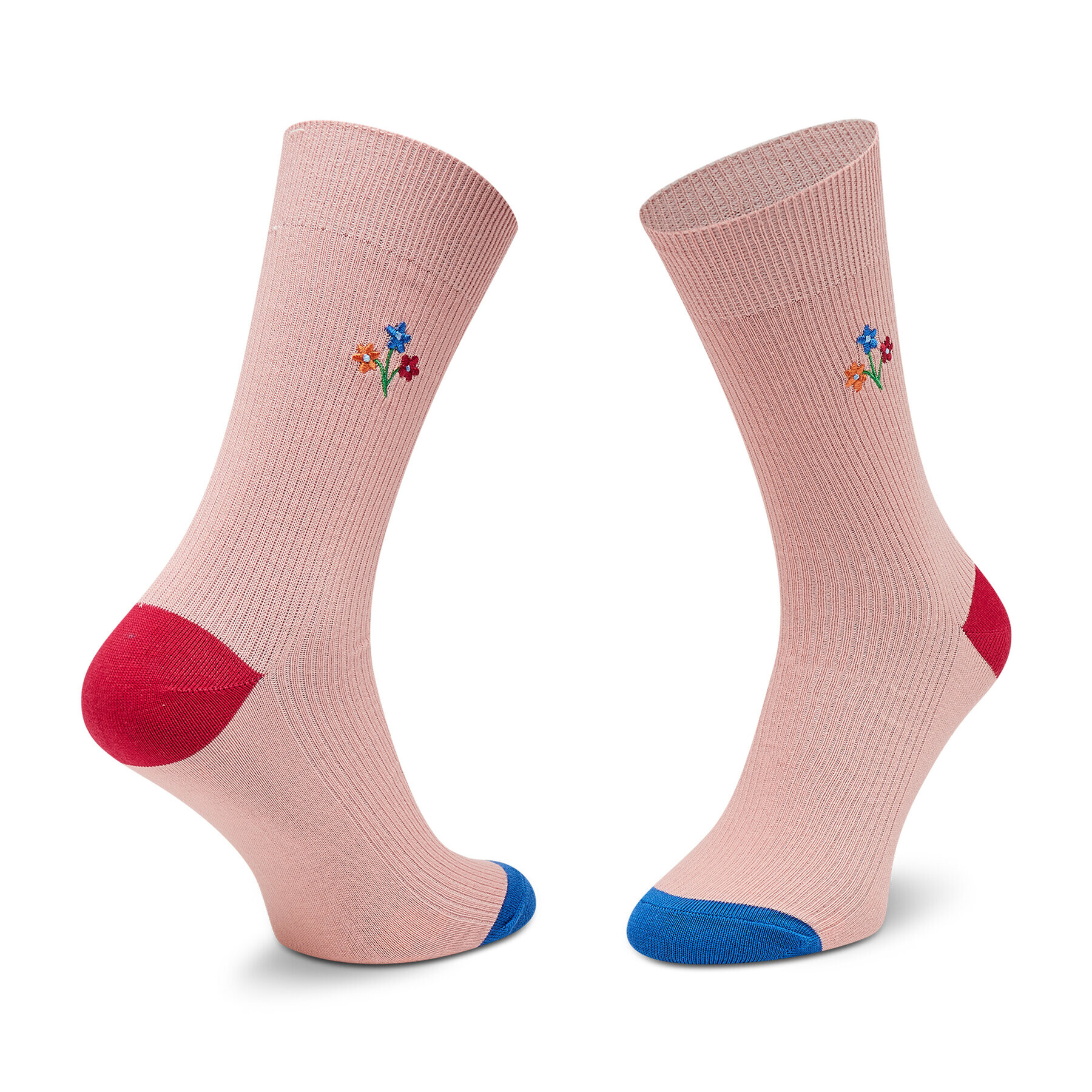 Happy Socks Чорапи дълги дамски REBOU01-3000 Розов - Pepit.bg