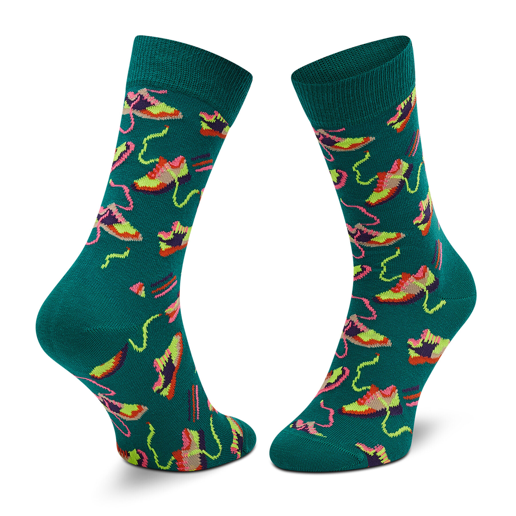 Happy Socks Чорапи дълги дамски RFI01-7500 Зелен - Pepit.bg