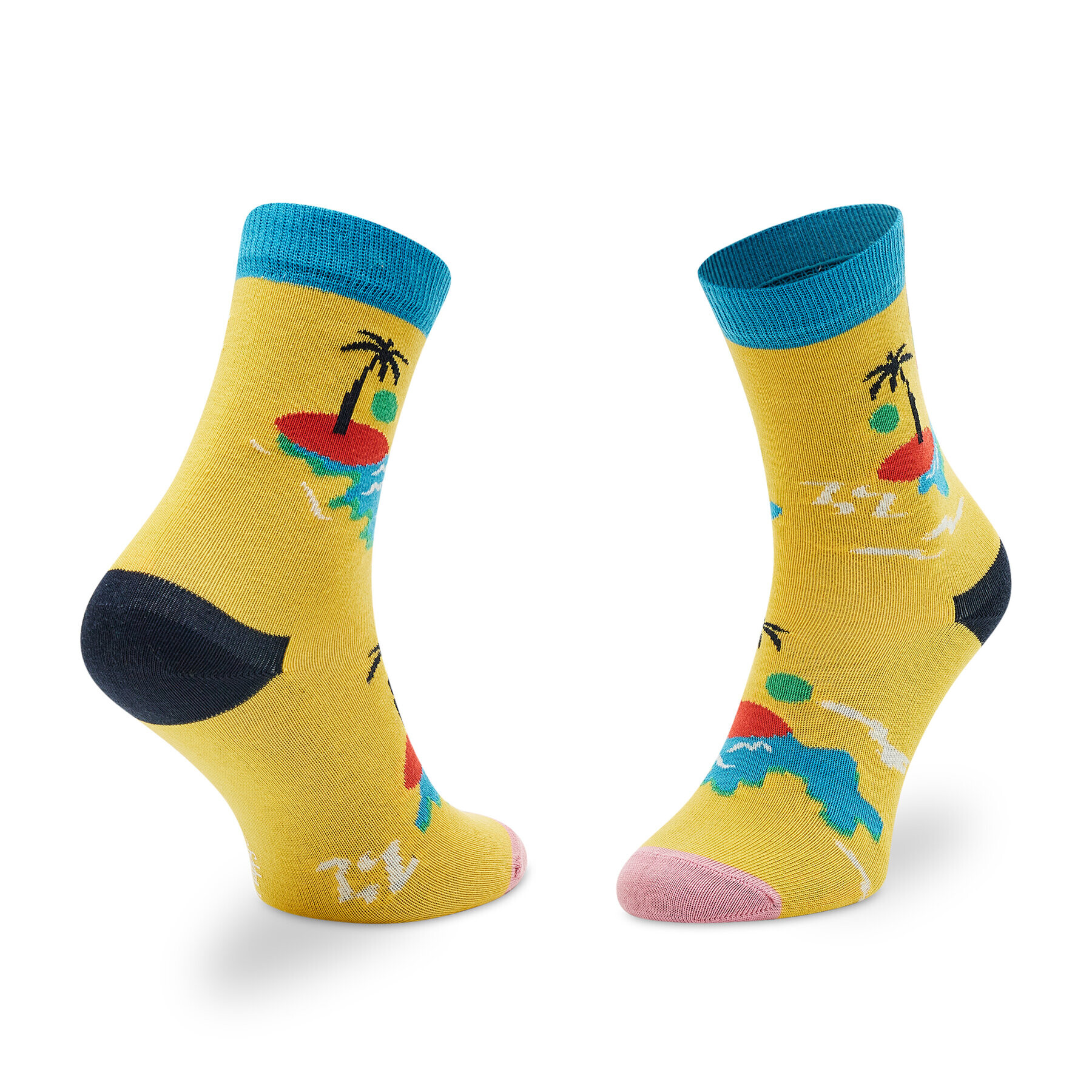 Happy Socks Чорапи дълги детски KIIT01-2200 Жълт - Pepit.bg