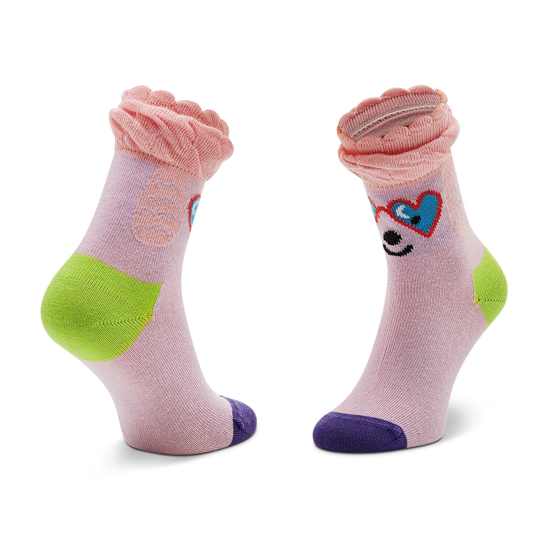 Happy Socks Чорапи дълги детски KPDL01-3300 Розов - Pepit.bg