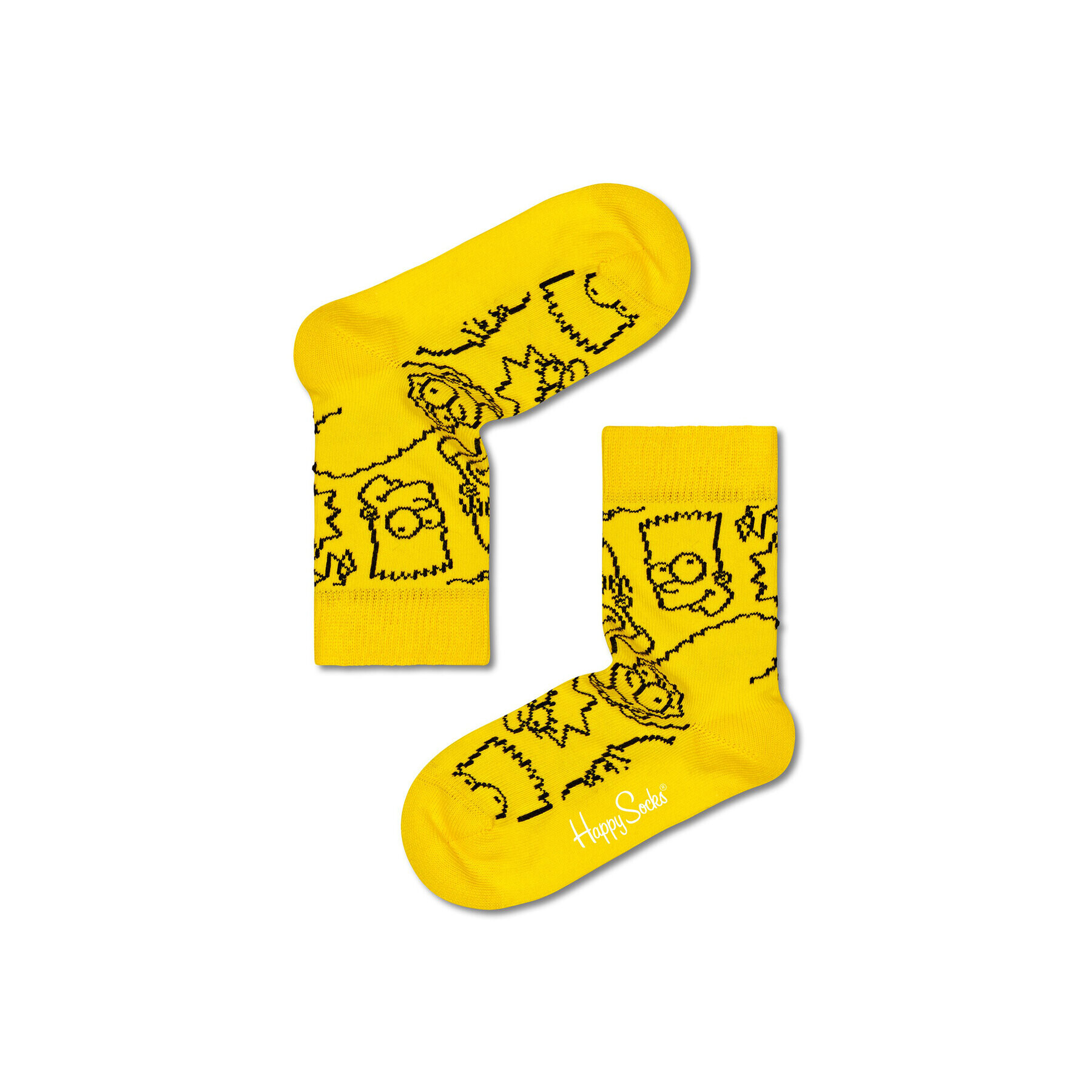 Happy Socks Чорапи дълги детски KSIM01-2200 Жълт - Pepit.bg