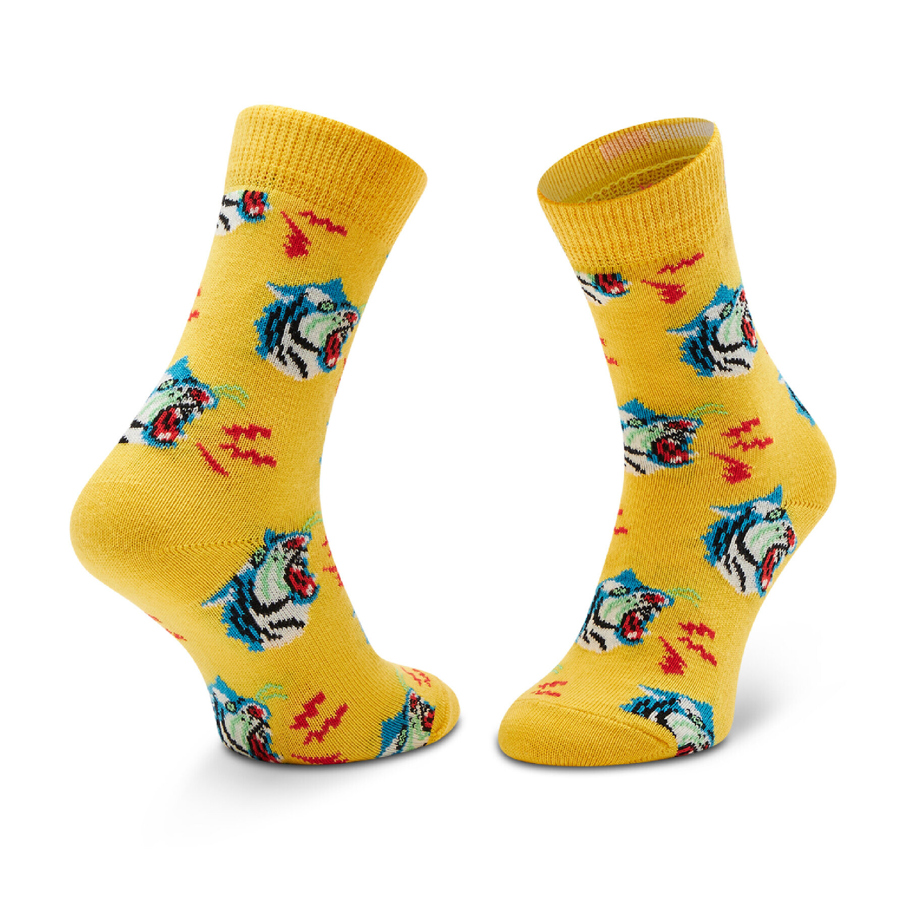 Happy Socks Чорапи дълги детски KTIG01-2200 Жълт - Pepit.bg