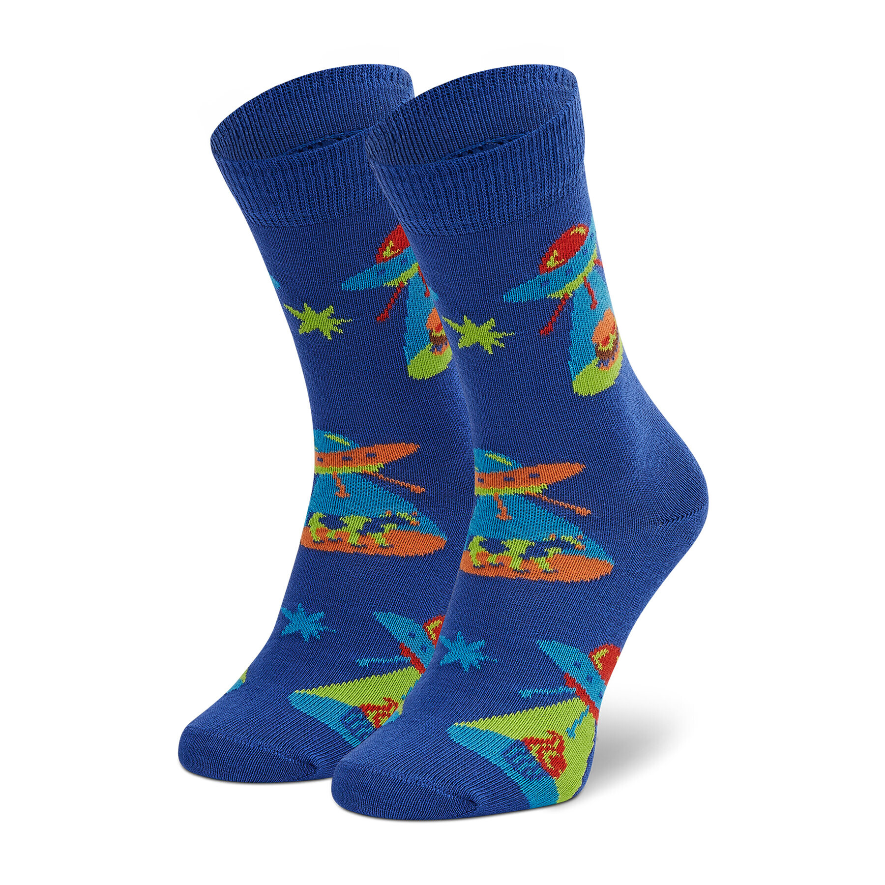Happy Socks Чорапи дълги детски KUFO01-6300 Син - Pepit.bg
