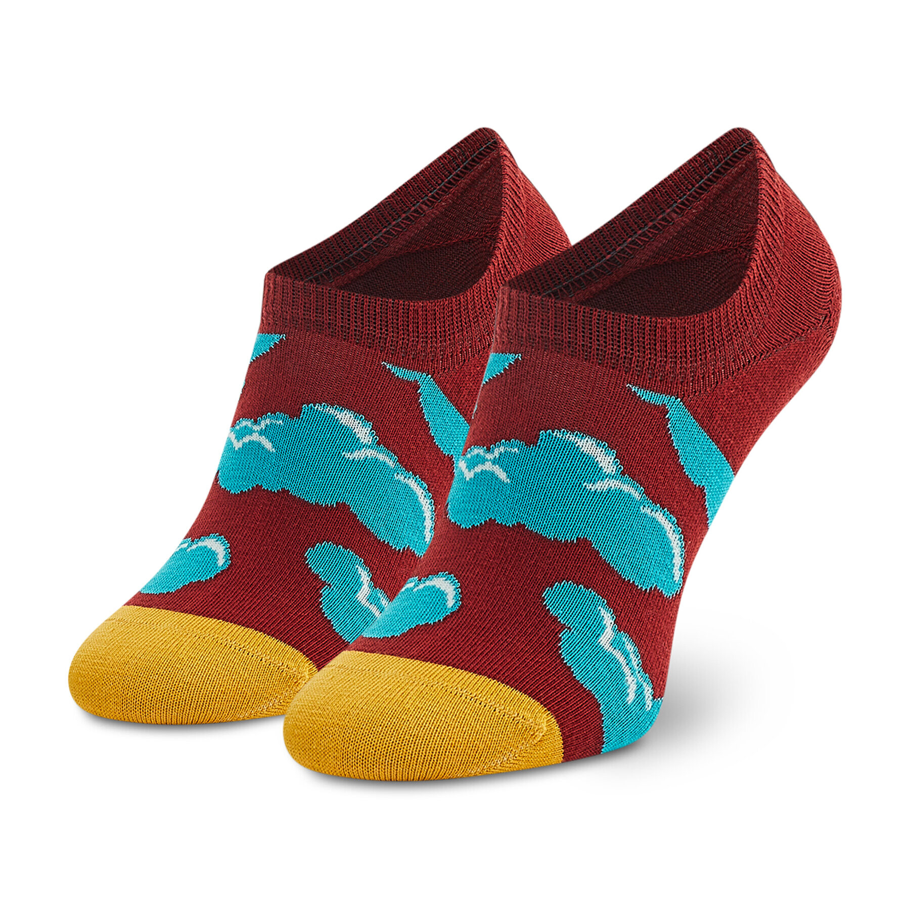 Happy Socks Чорапи терлик унисекс UTC38-4500 Бордо - Pepit.bg