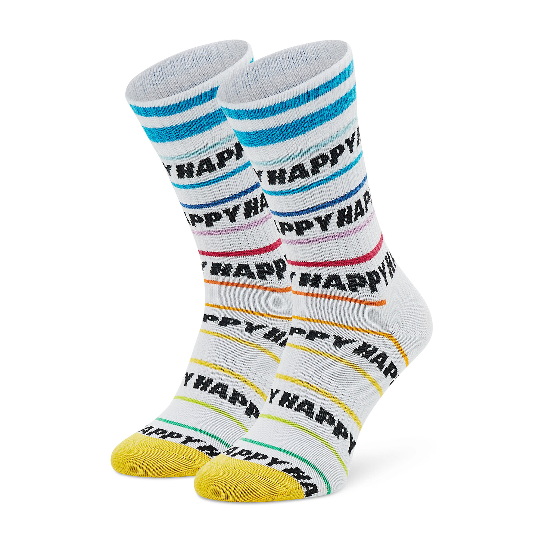 Happy Socks Дълги чорапи unisex ATHAP29-1300 Бял - Pepit.bg