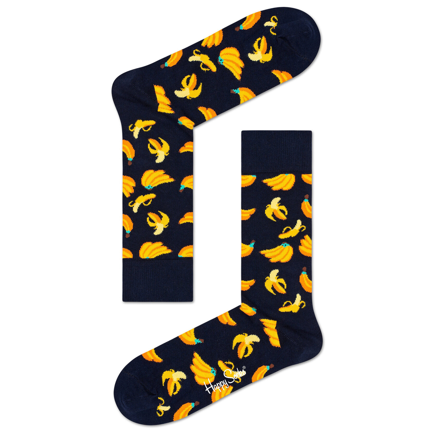 Happy Socks Дълги чорапи unisex BAN01-6500 Черен - Pepit.bg