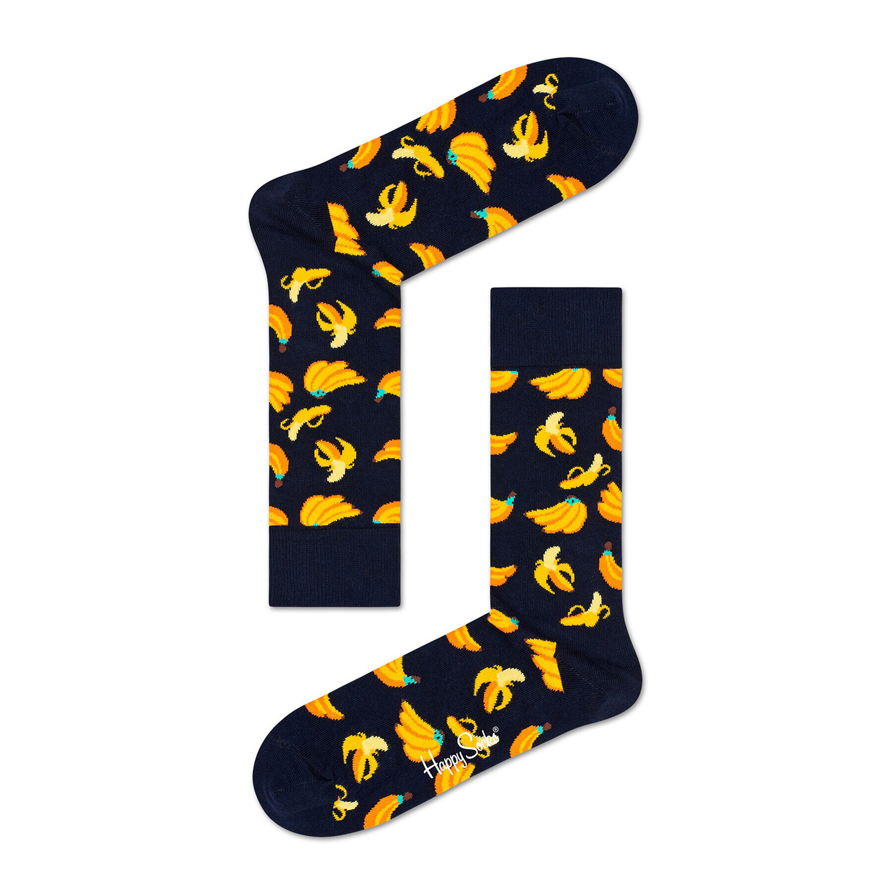 Happy Socks Дълги чорапи unisex BAN01-6550 Черен - Pepit.bg