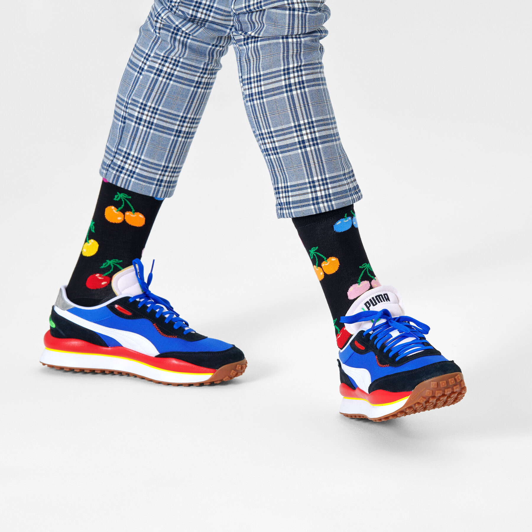 Happy Socks Дълги чорапи unisex CHE01-9002 Черен - Pepit.bg