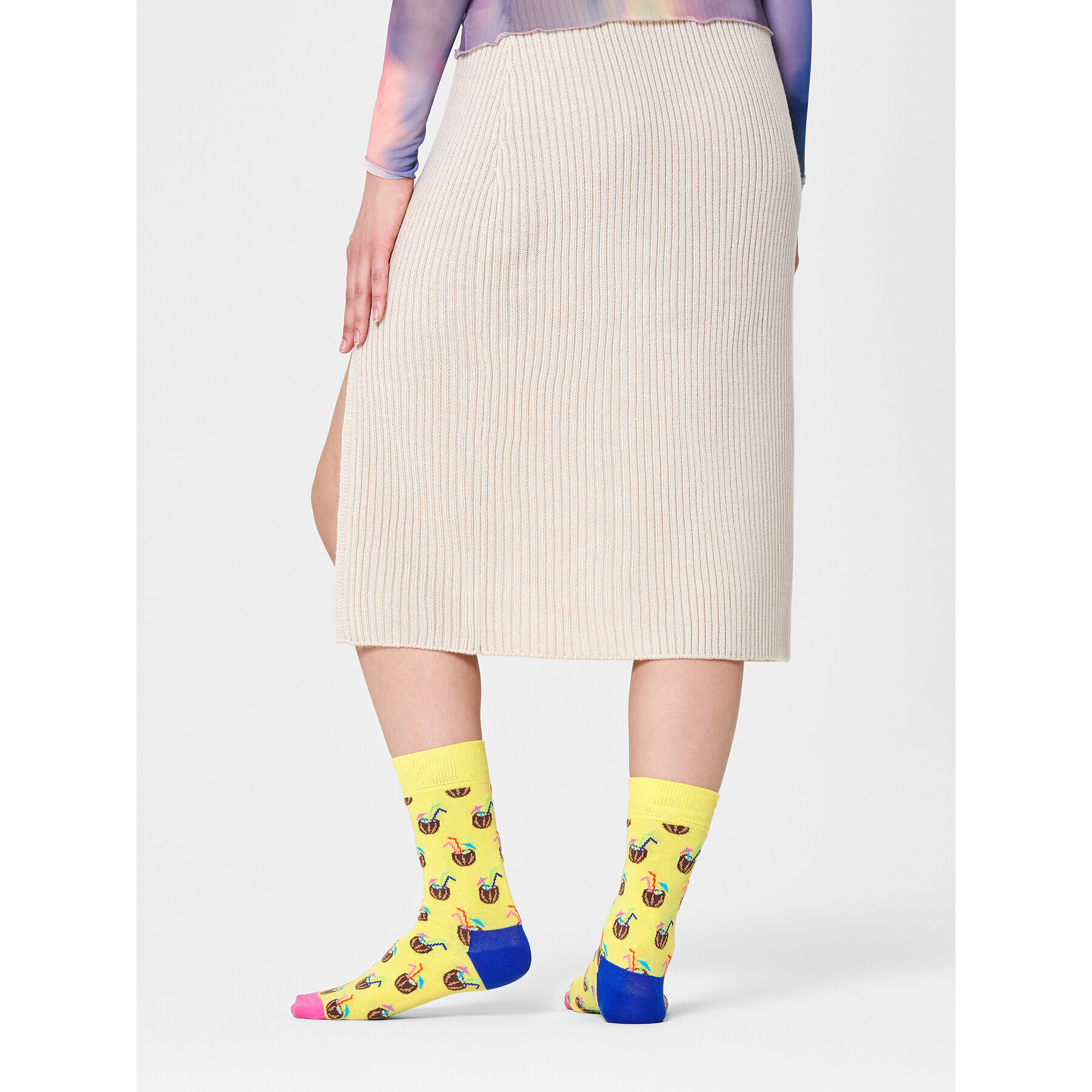 Happy Socks Дълги чорапи unisex CNC01-2200 Жълт - Pepit.bg