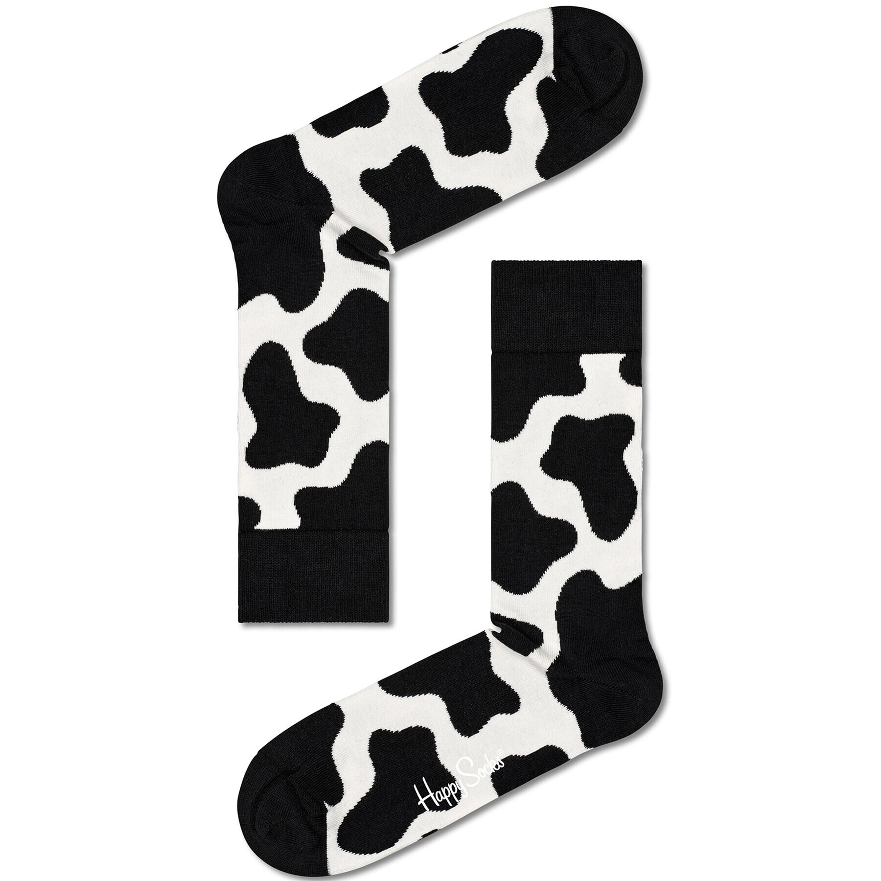 Happy Socks Дълги чорапи unisex COW01-9300 Черен - Pepit.bg