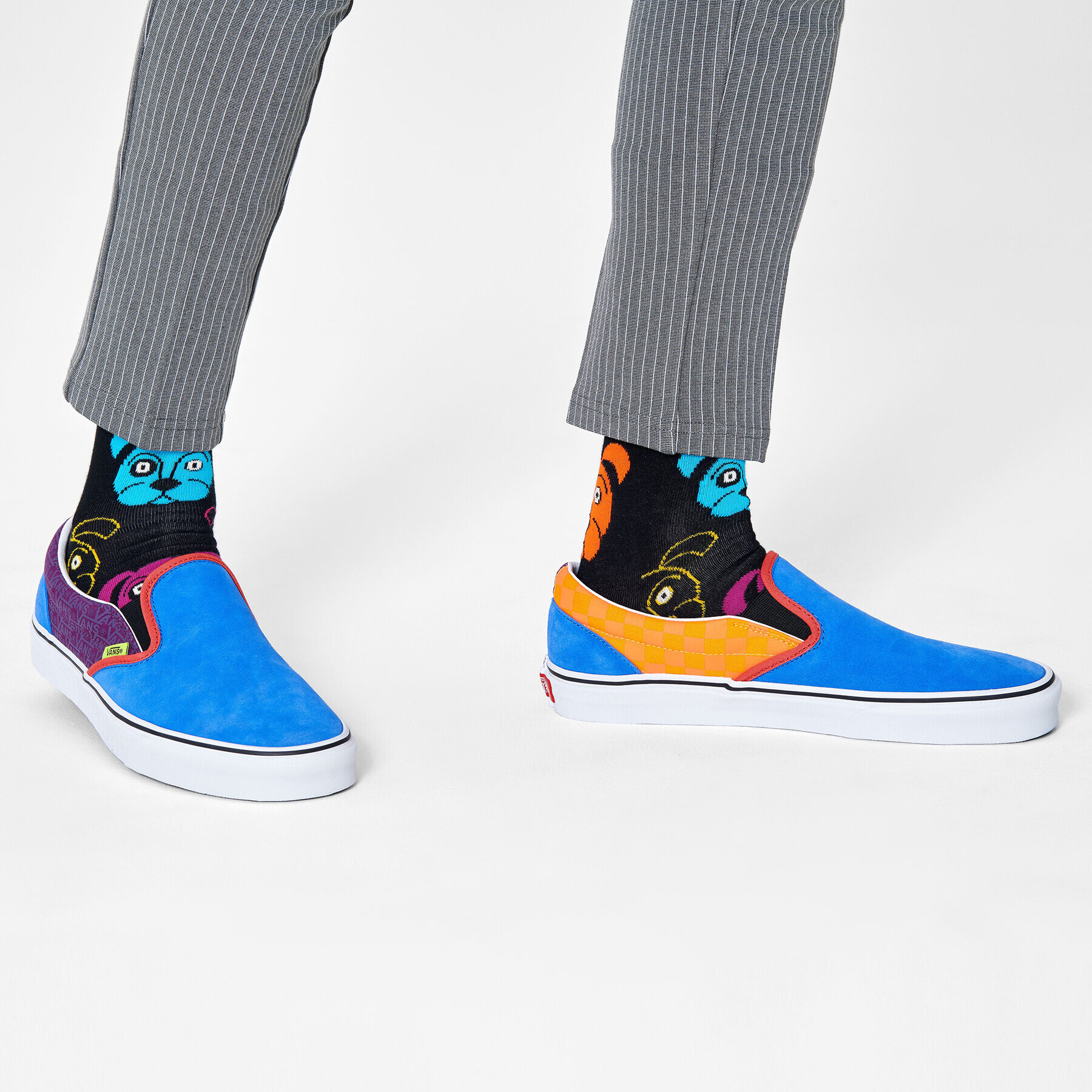Happy Socks Дълги чорапи unisex DOG01-9001 Черен - Pepit.bg