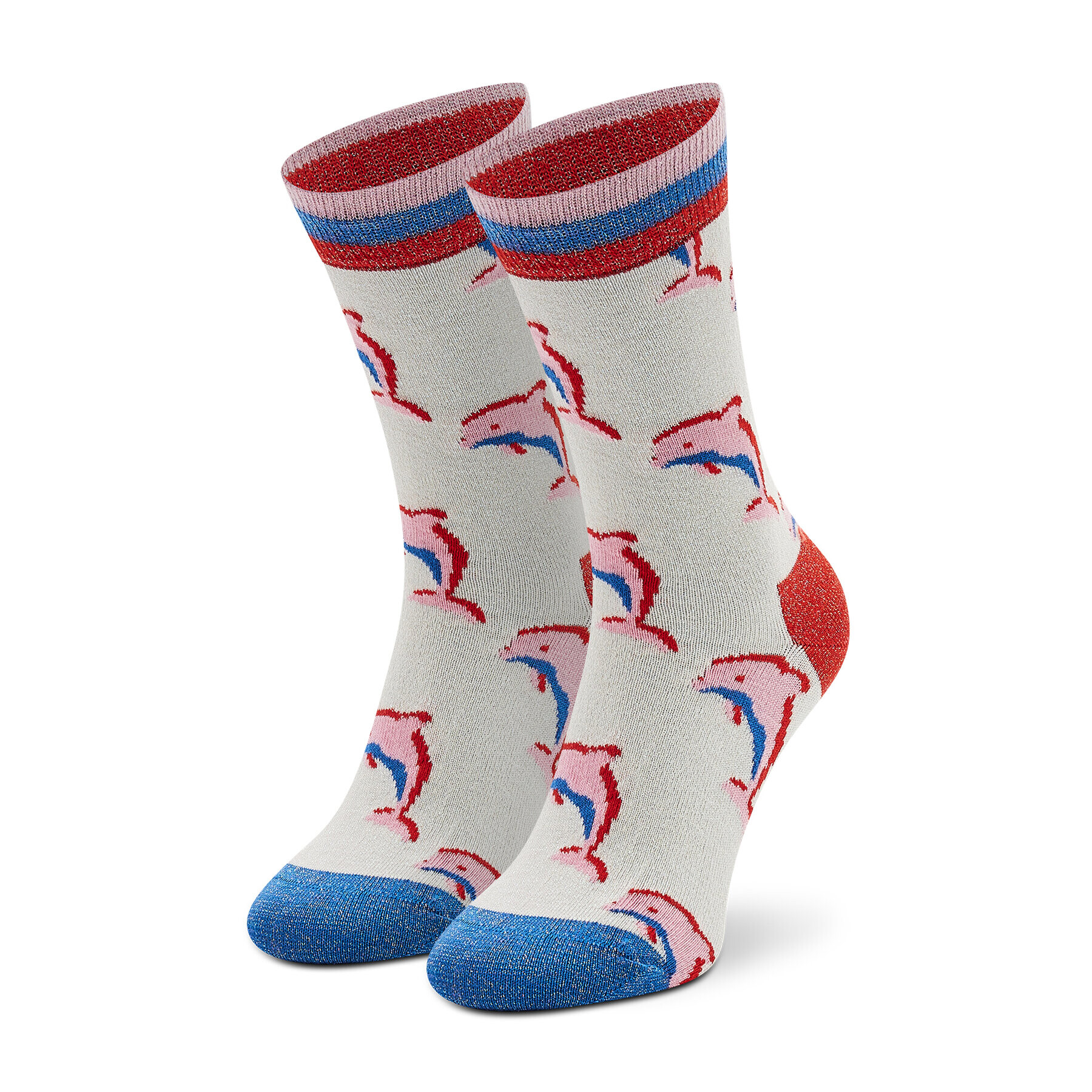 Happy Socks Дълги чорапи unisex DOL01-1300 Бял - Pepit.bg