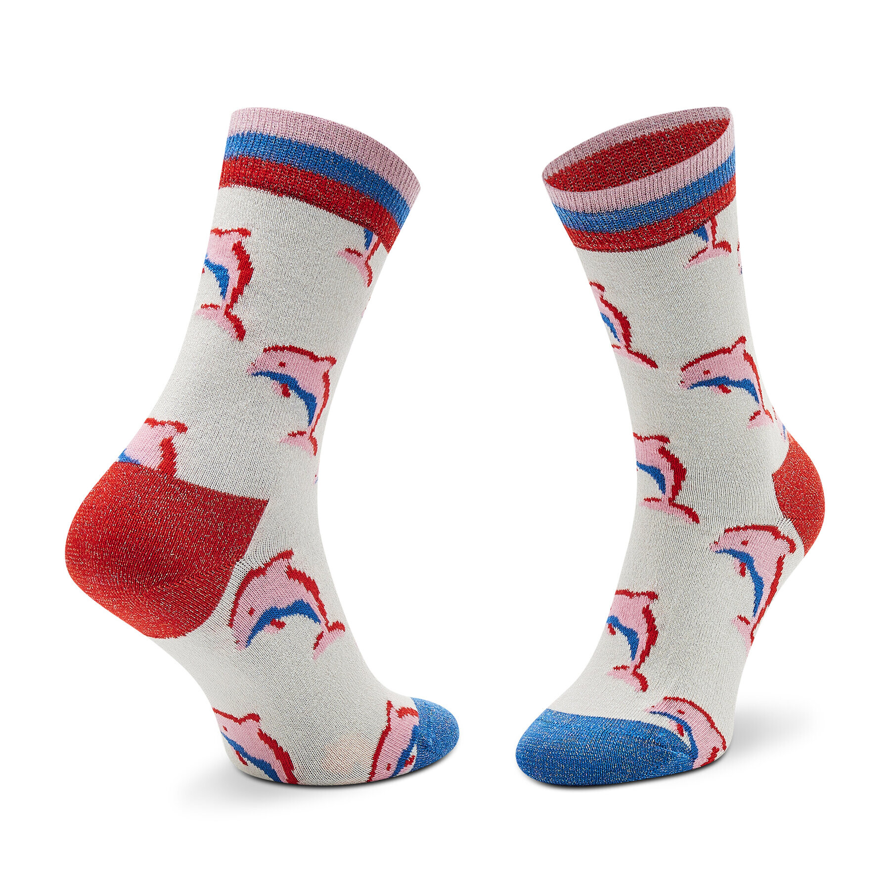 Happy Socks Дълги чорапи unisex DOL01-1300 Бял - Pepit.bg