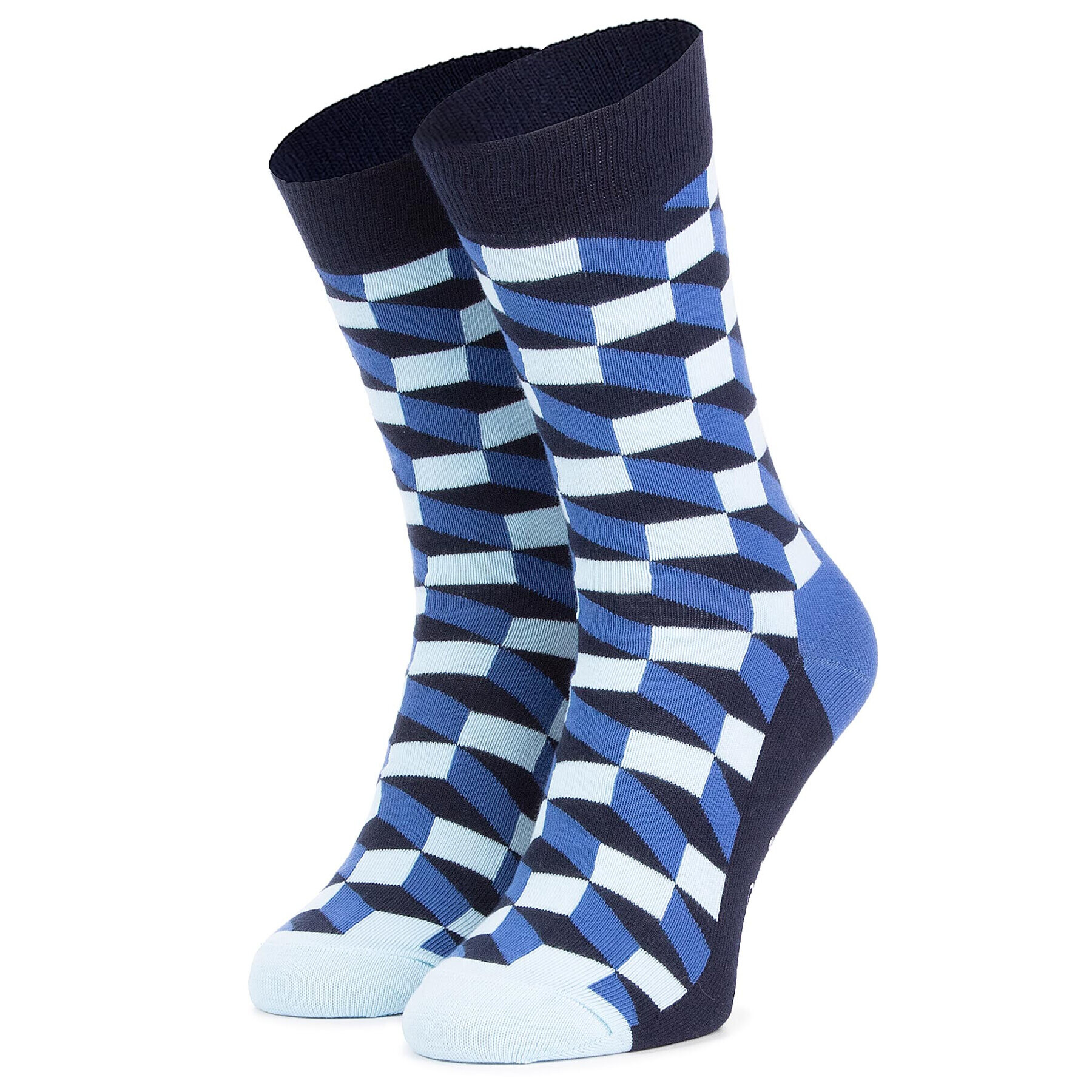 Happy Socks Дълги чорапи unisex FIO01-6000 Тъмносин - Pepit.bg