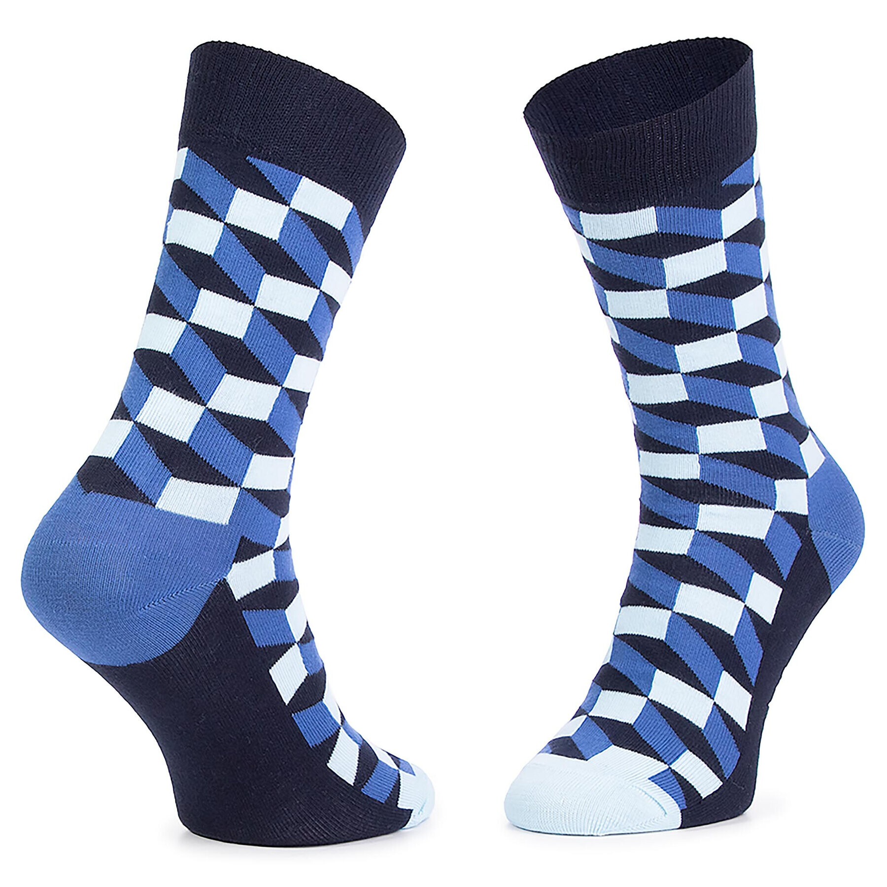 Happy Socks Дълги чорапи unisex FIO01-6000 Тъмносин - Pepit.bg