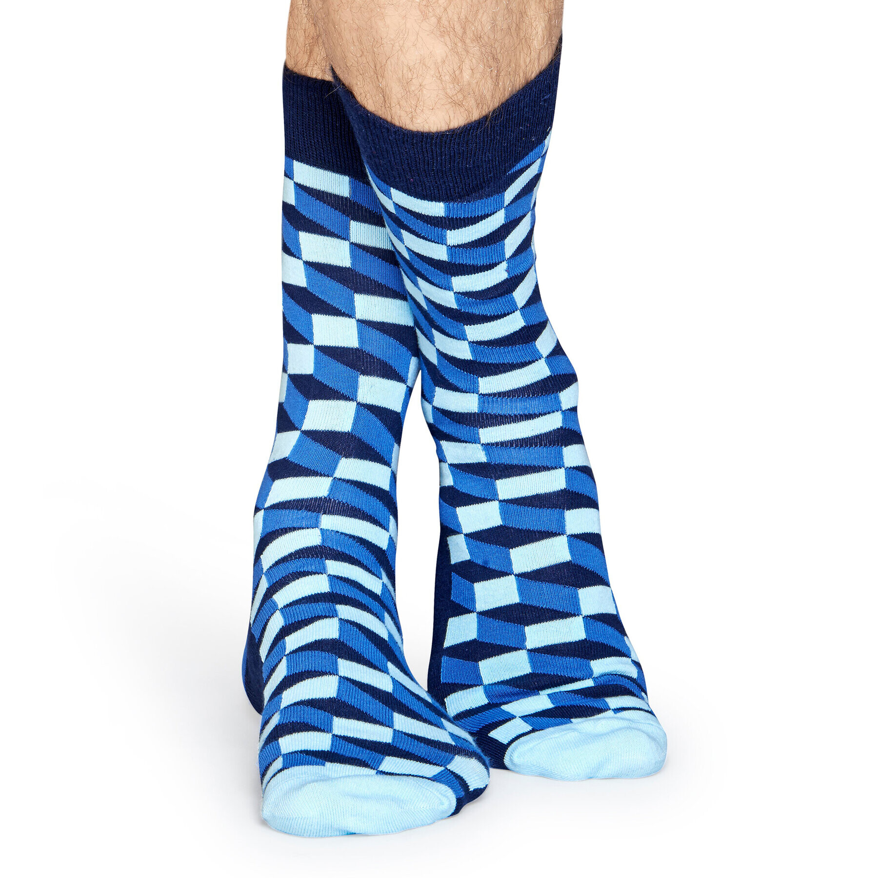 Happy Socks Дълги чорапи unisex FIO01-6000 Тъмносин - Pepit.bg