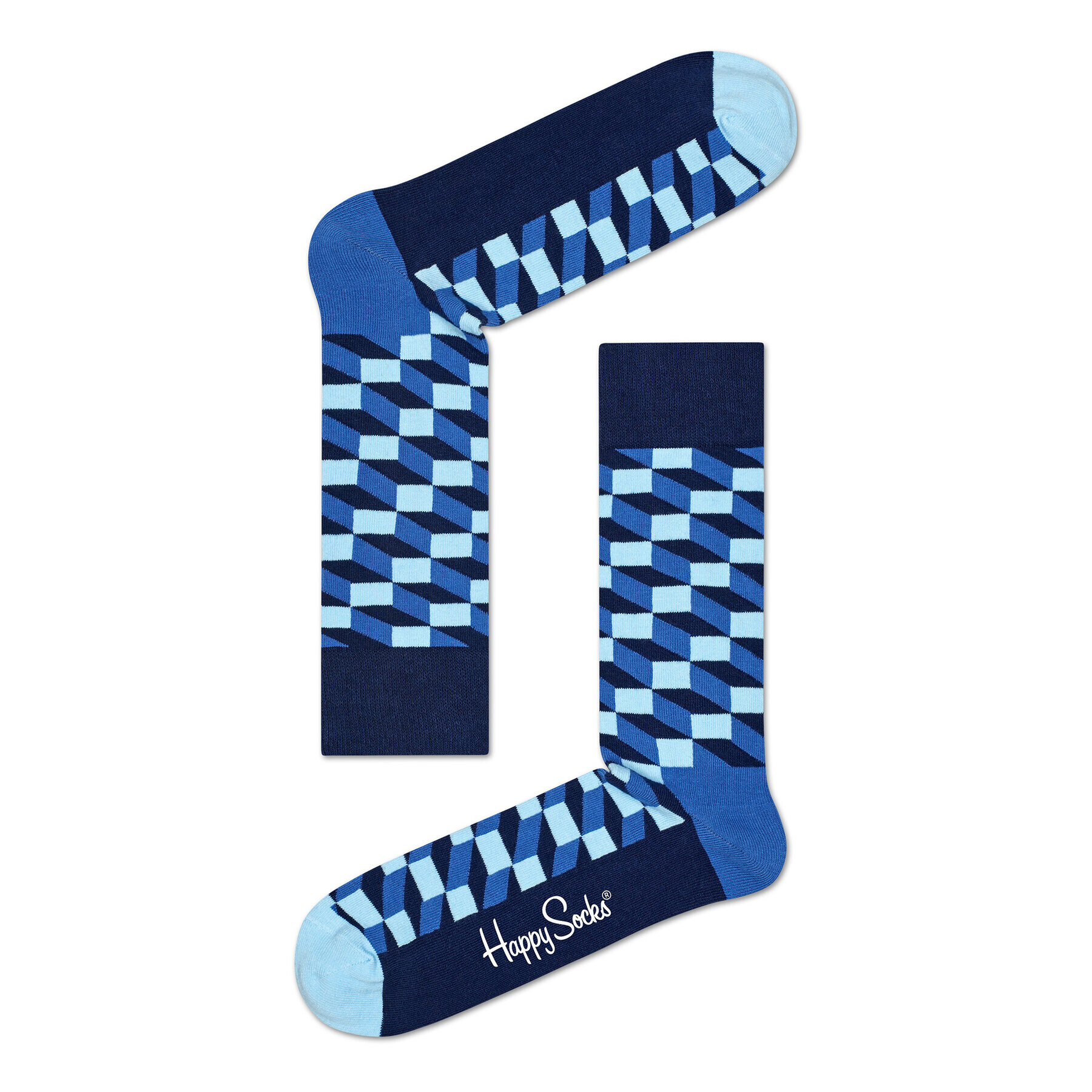 Happy Socks Дълги чорапи unisex FIO01-6000 Тъмносин - Pepit.bg