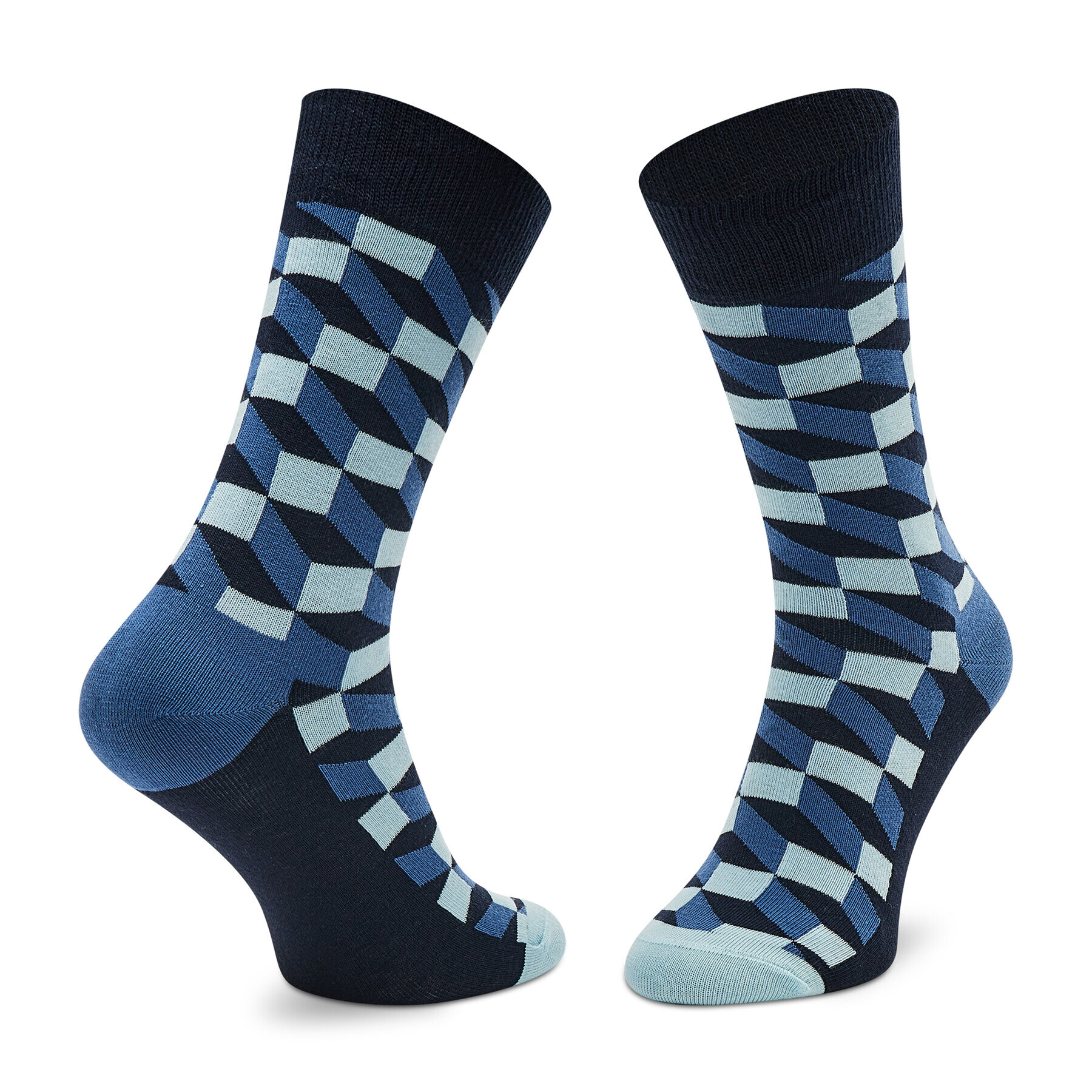 Happy Socks Дълги чорапи unisex FIO01-6050 Тъмносин - Pepit.bg