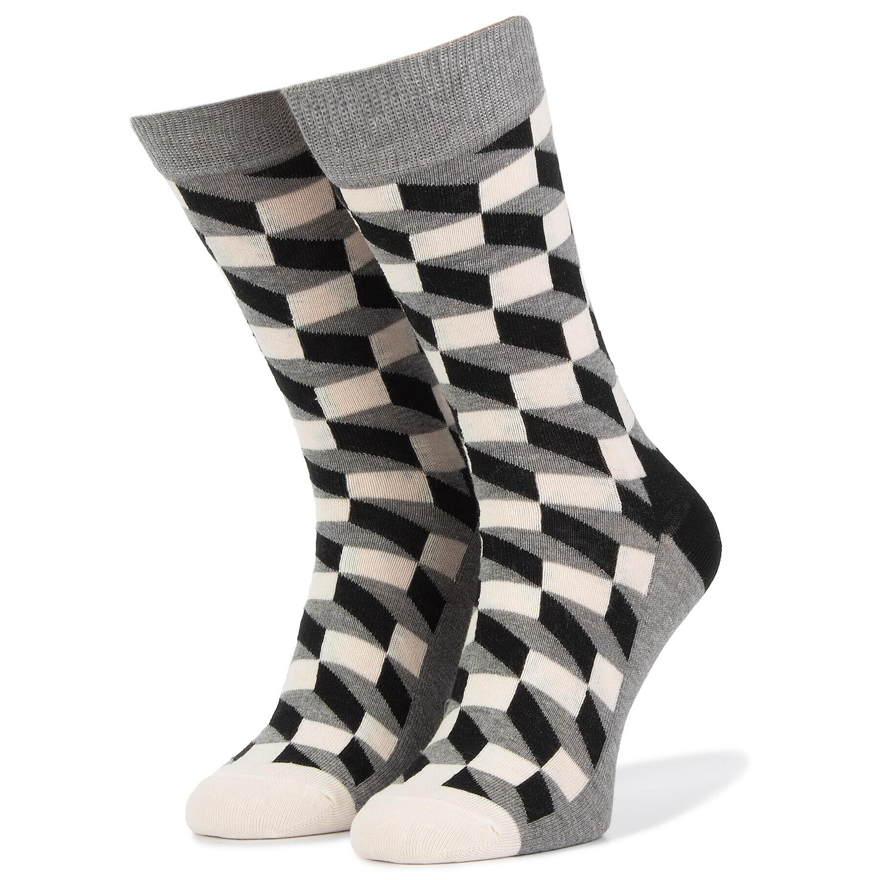 Happy Socks Дълги чорапи unisex FO01-901 Сив - Pepit.bg