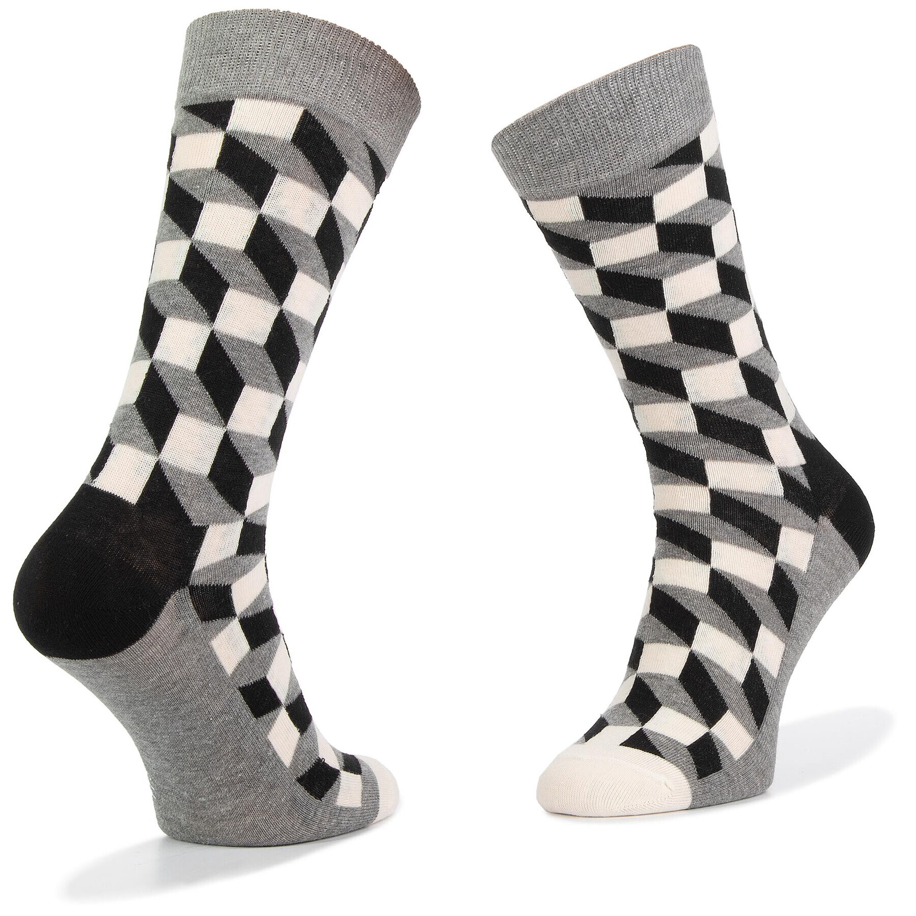 Happy Socks Дълги чорапи unisex FO01-901 Сив - Pepit.bg