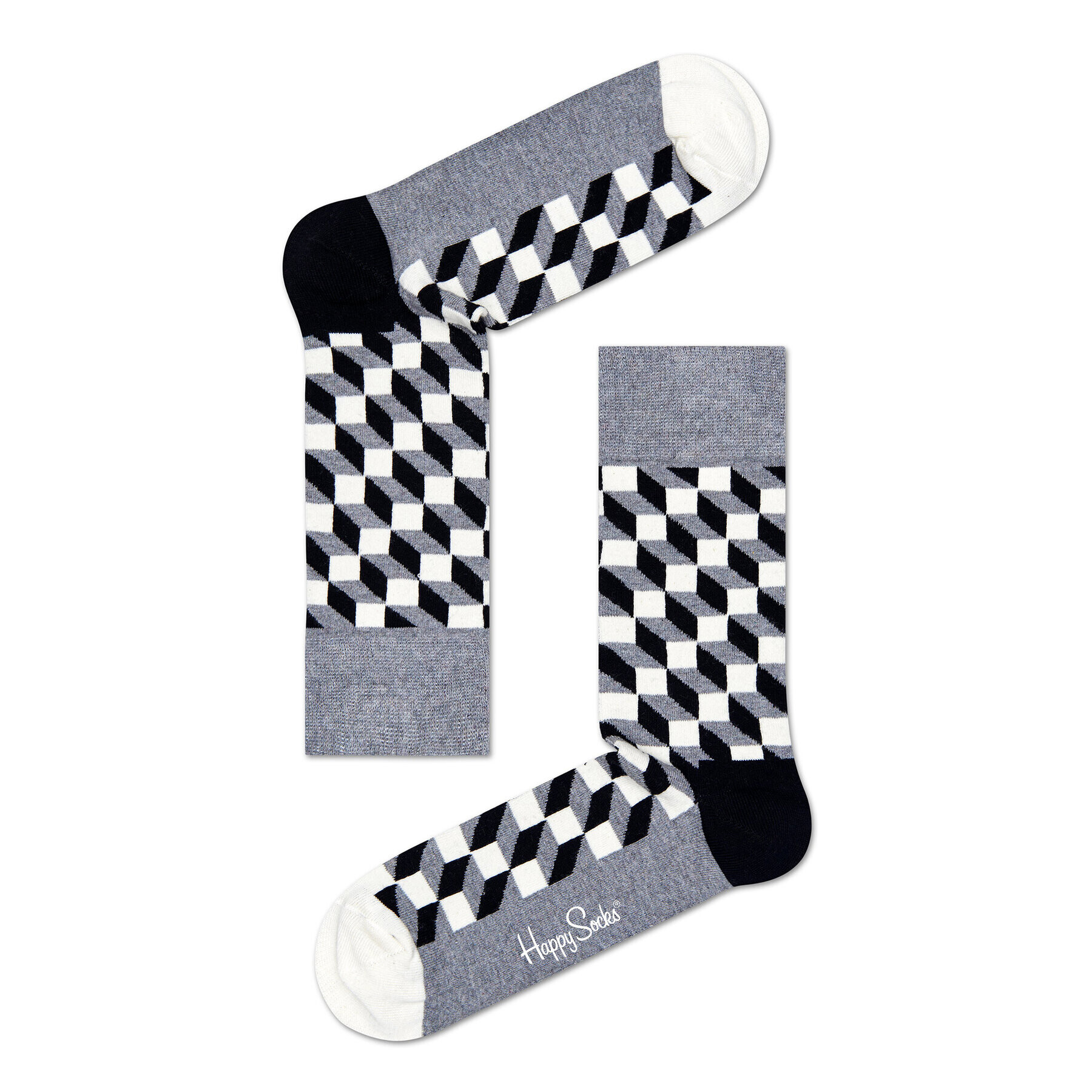 Happy Socks Дълги чорапи unisex FO01-901 Сив - Pepit.bg