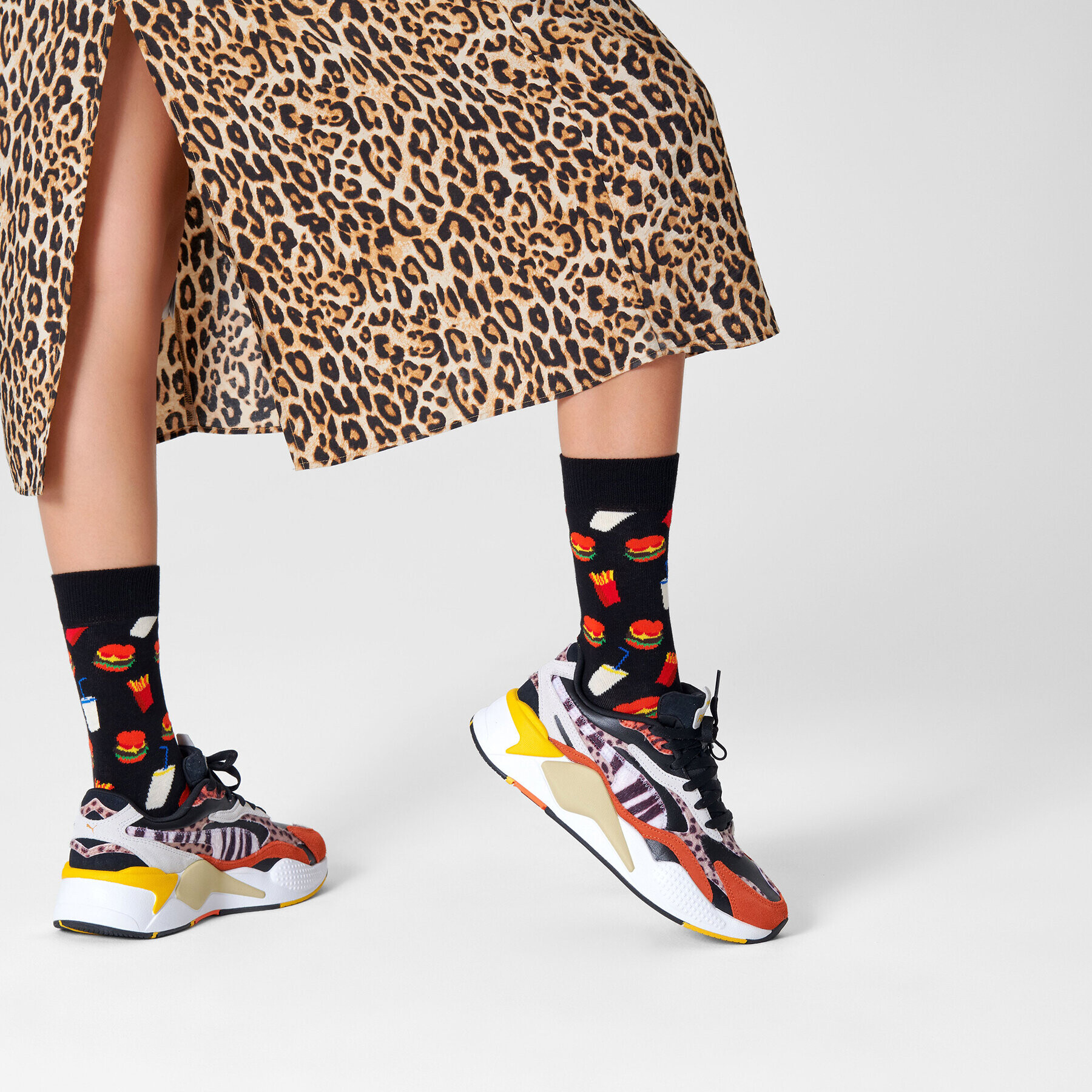 Happy Socks Дълги чорапи unisex HAM01-9000 Черен - Pepit.bg
