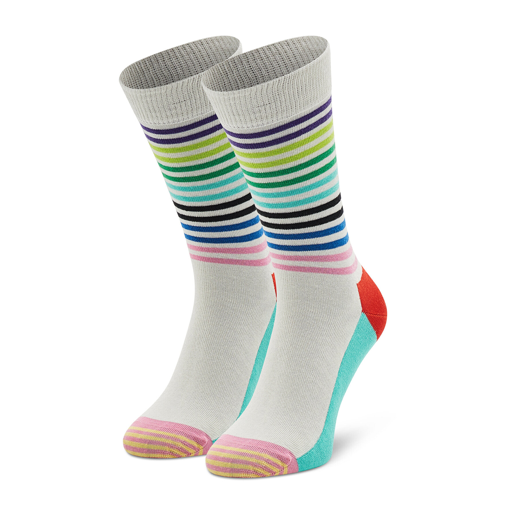 Happy Socks Дълги чорапи unisex HAS01-1301 Бял - Pepit.bg