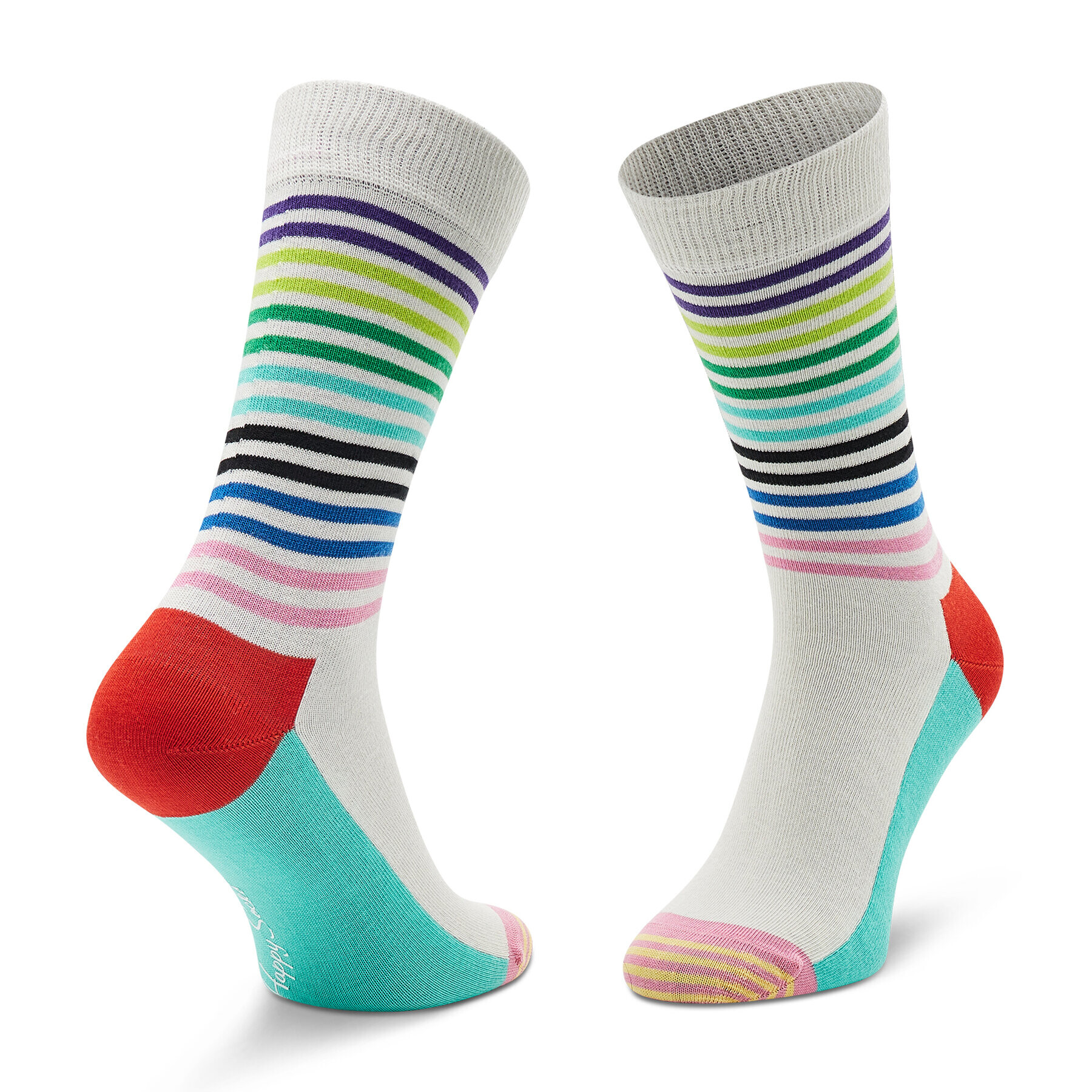 Happy Socks Дълги чорапи unisex HAS01-1301 Бял - Pepit.bg