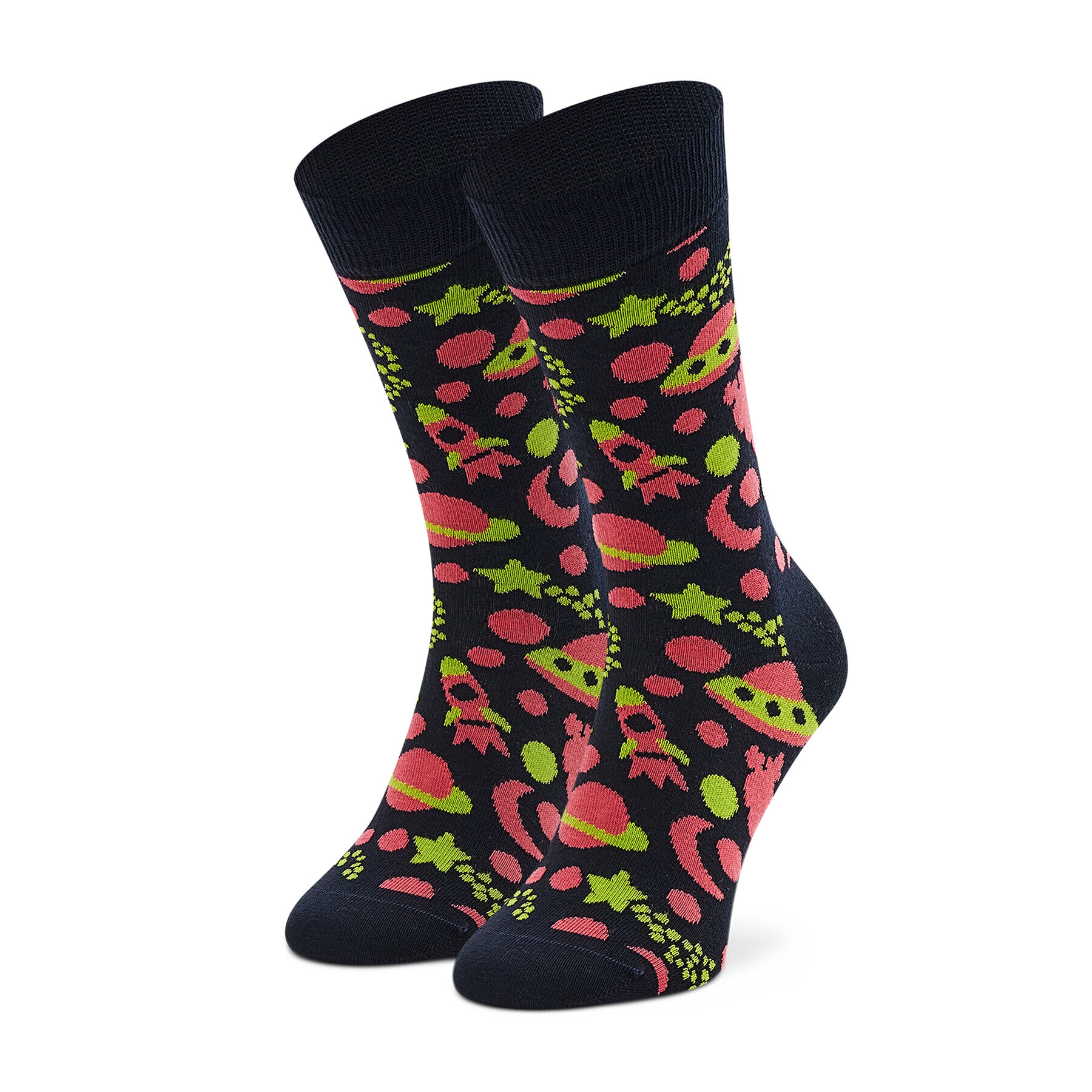 Happy Socks Дълги чорапи unisex INS01-6500 Черен - Pepit.bg