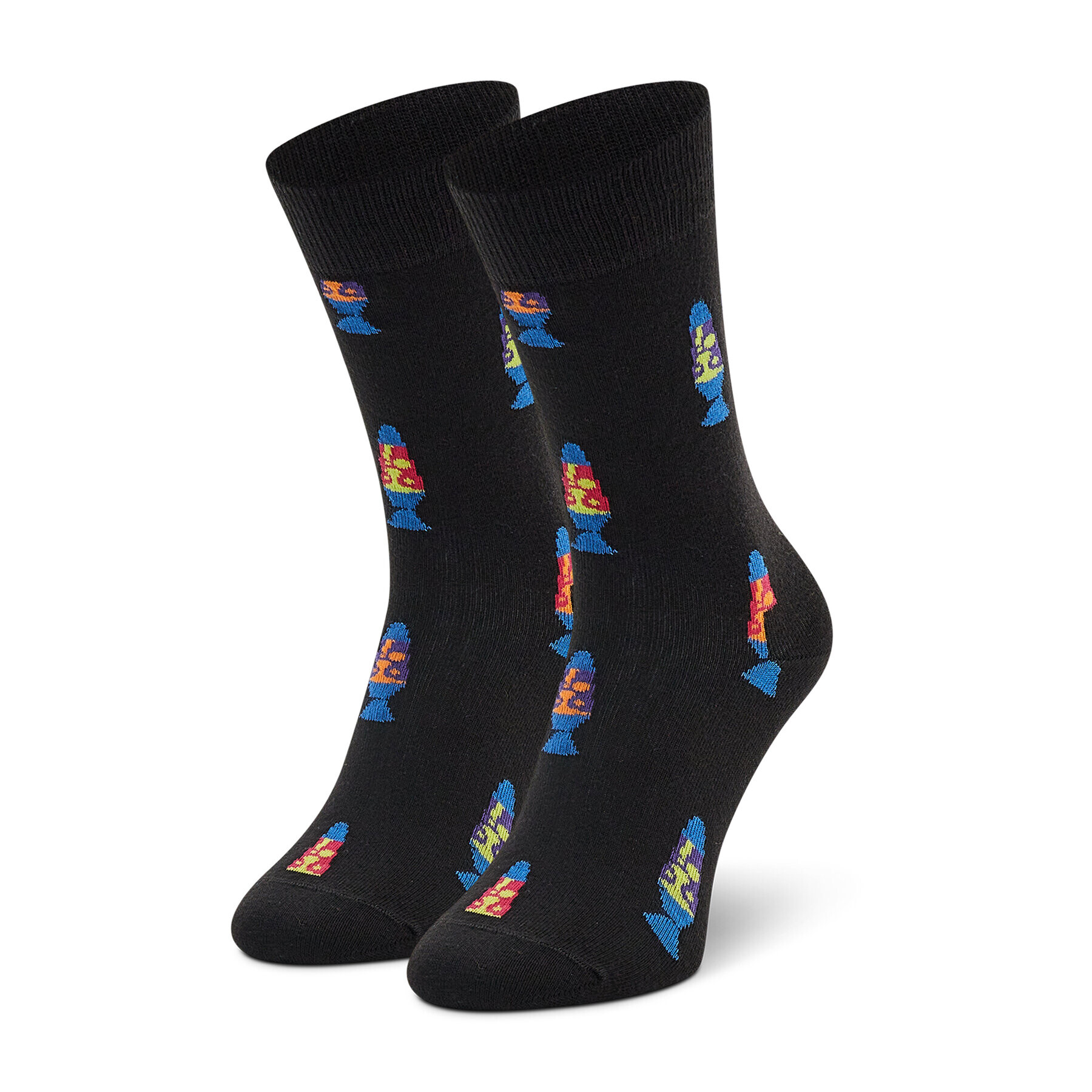 Happy Socks Дълги чорапи unisex LMU01-9300 Черен - Pepit.bg