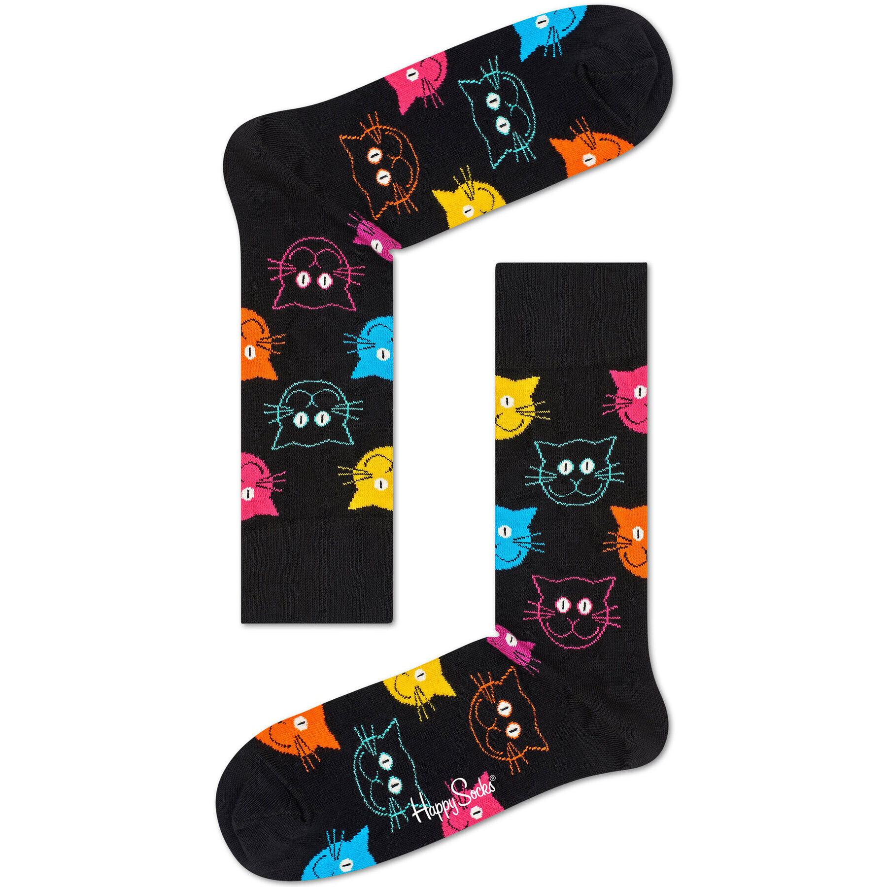 Happy Socks Дълги чорапи unisex MJA01-9050 Черен - Pepit.bg