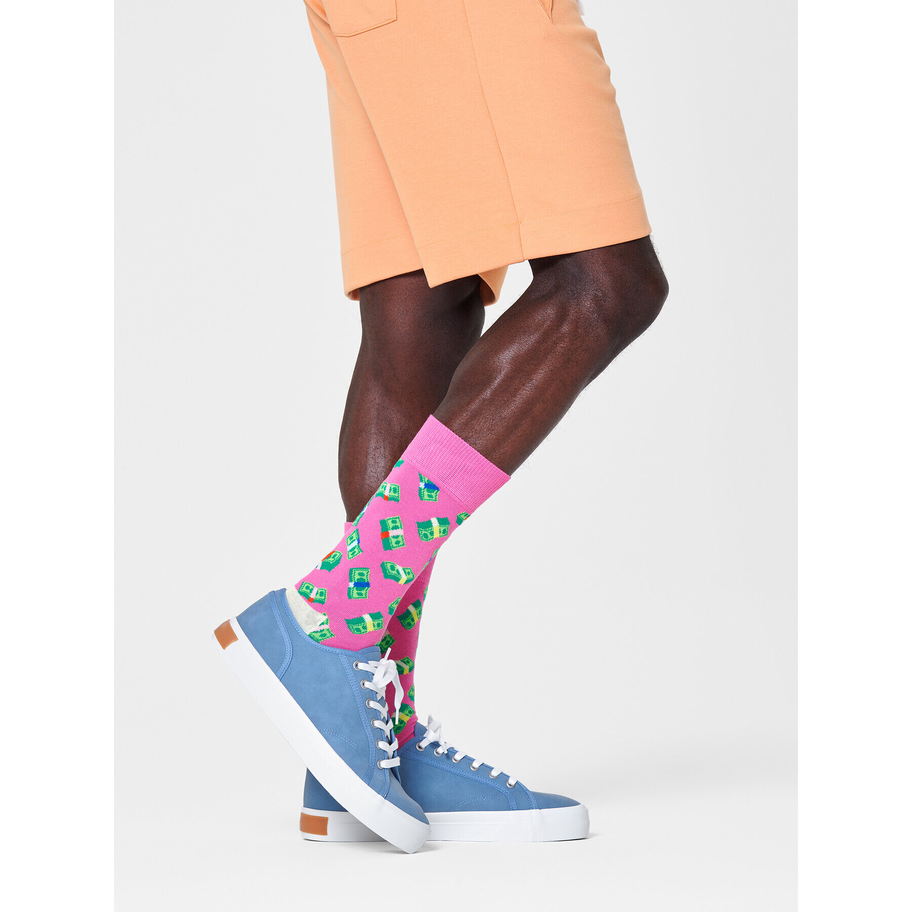 Happy Socks Дълги чорапи unisex MNY01-3500 Розов - Pepit.bg
