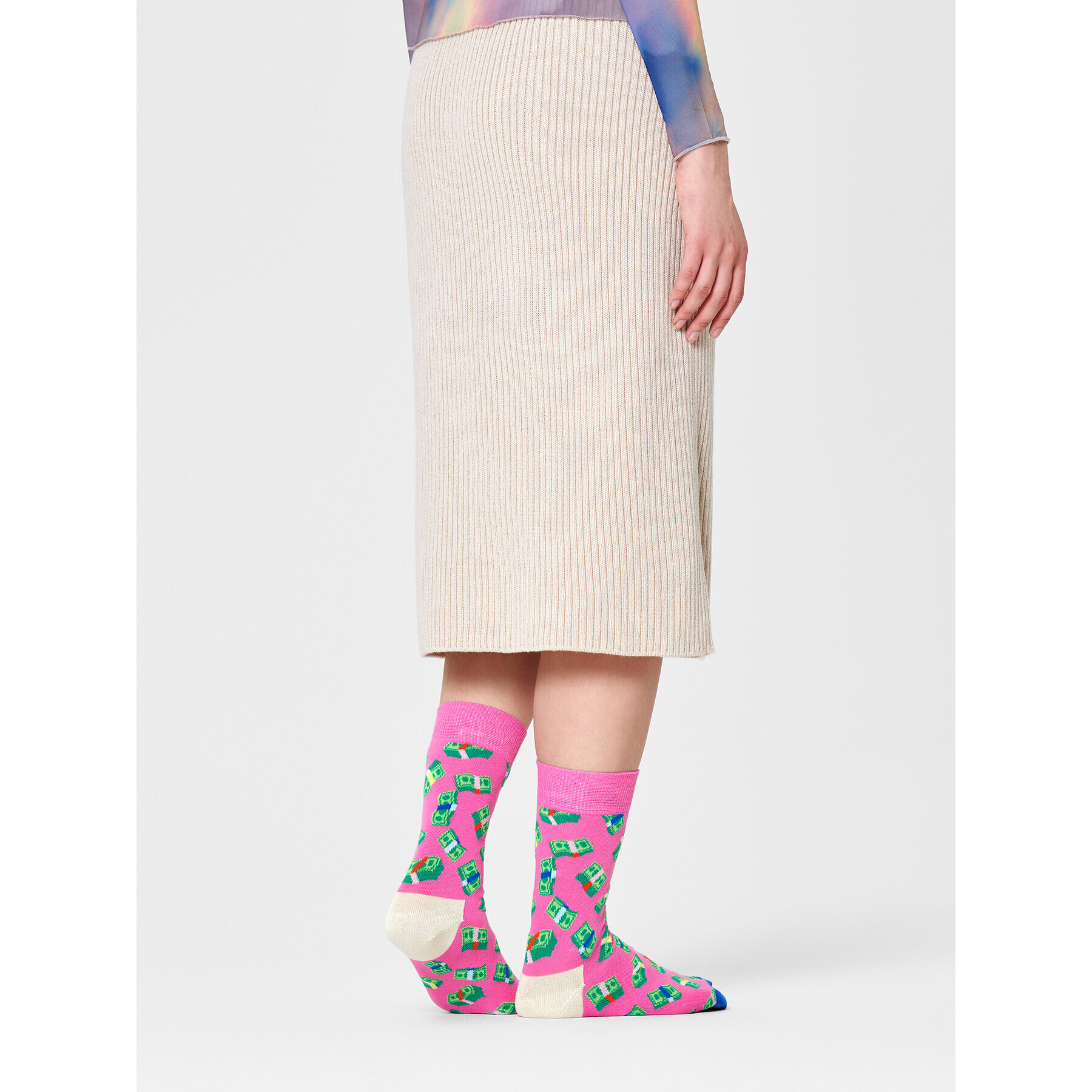 Happy Socks Дълги чорапи unisex MNY01-3500 Розов - Pepit.bg