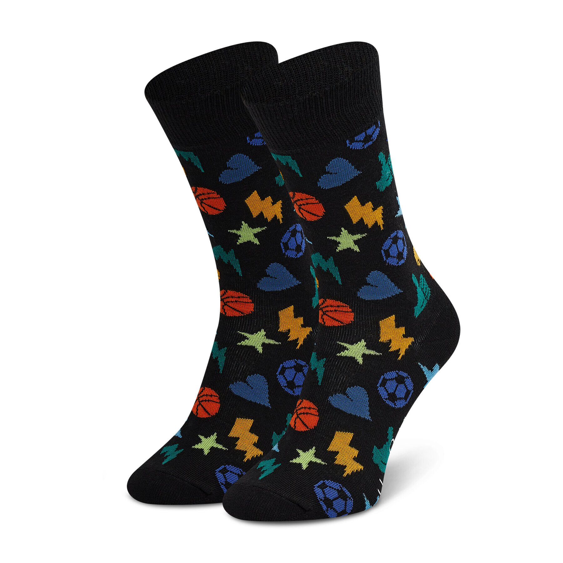 Happy Socks Дълги чорапи unisex PLA01-9300 Черен - Pepit.bg