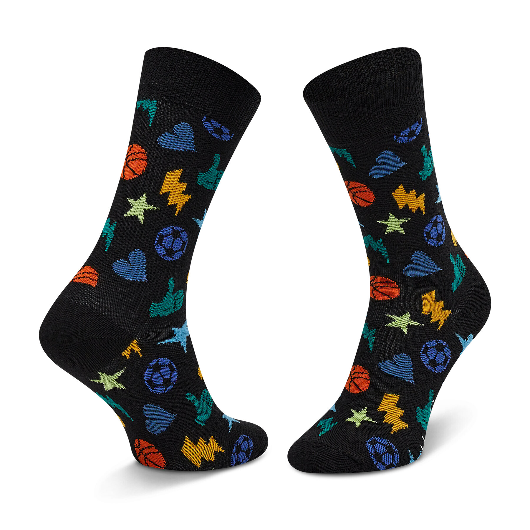 Happy Socks Дълги чорапи unisex PLA01-9300 Черен - Pepit.bg