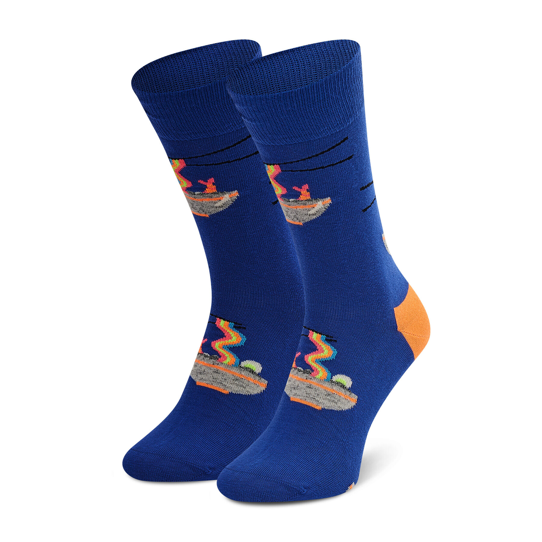 Happy Socks Дълги чорапи unisex RAM01-6300 Син - Pepit.bg