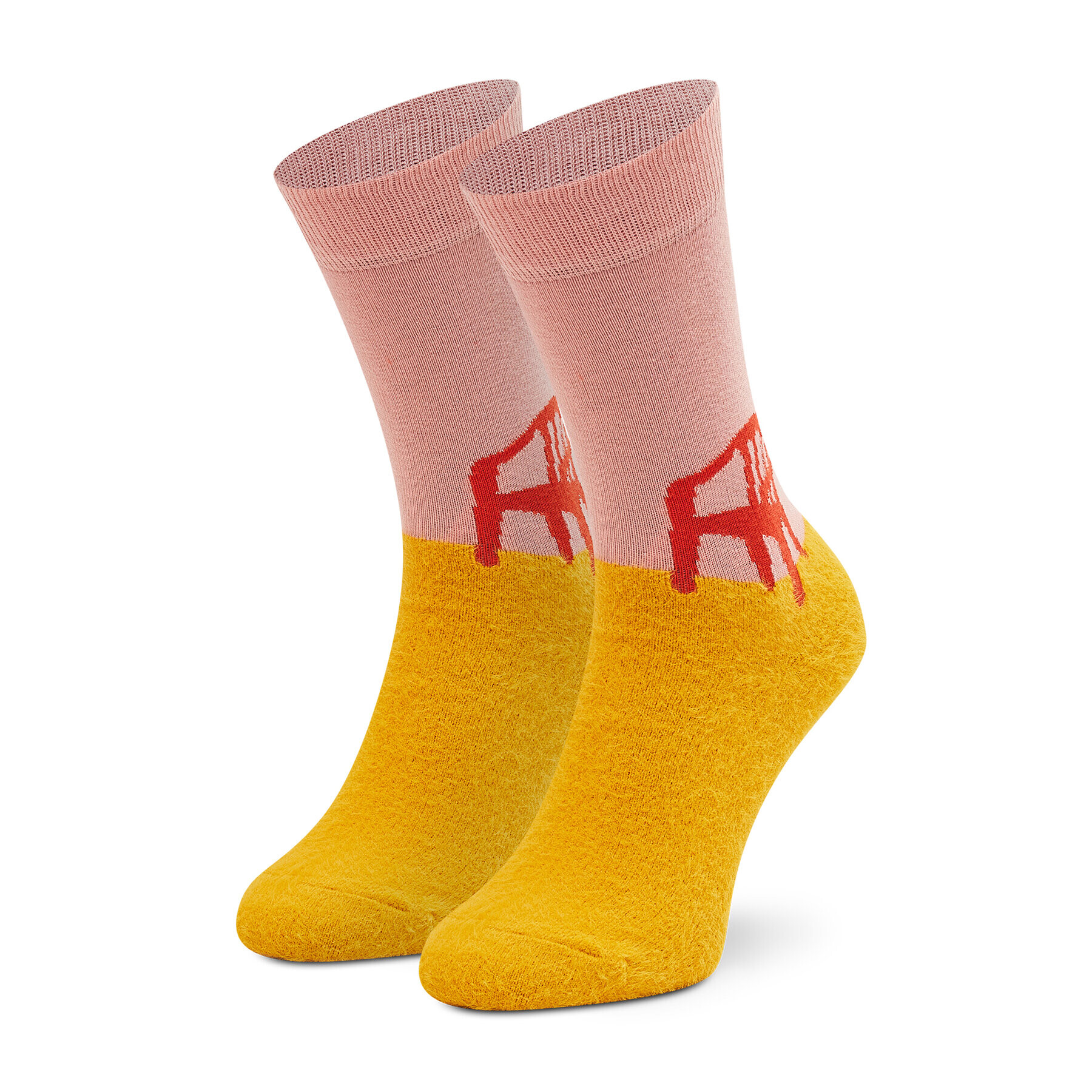 Happy Socks Дълги чорапи unisex SFU01-2400 Жълт - Pepit.bg