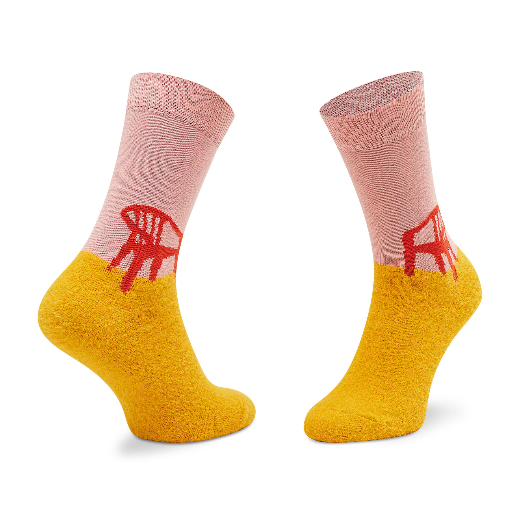 Happy Socks Дълги чорапи unisex SFU01-2400 Жълт - Pepit.bg
