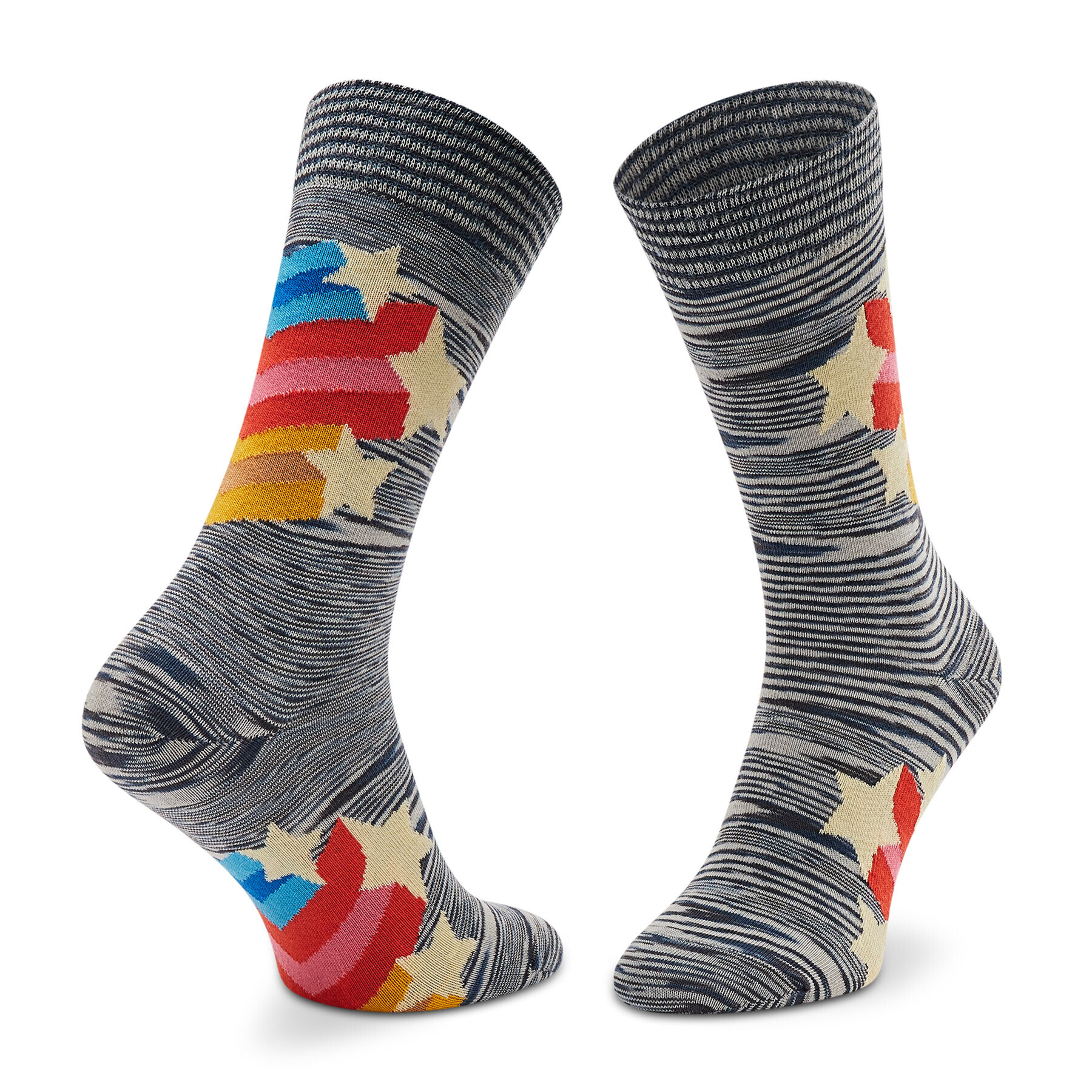 Happy Socks Дълги чорапи unisex SHO01-9700 Сив - Pepit.bg