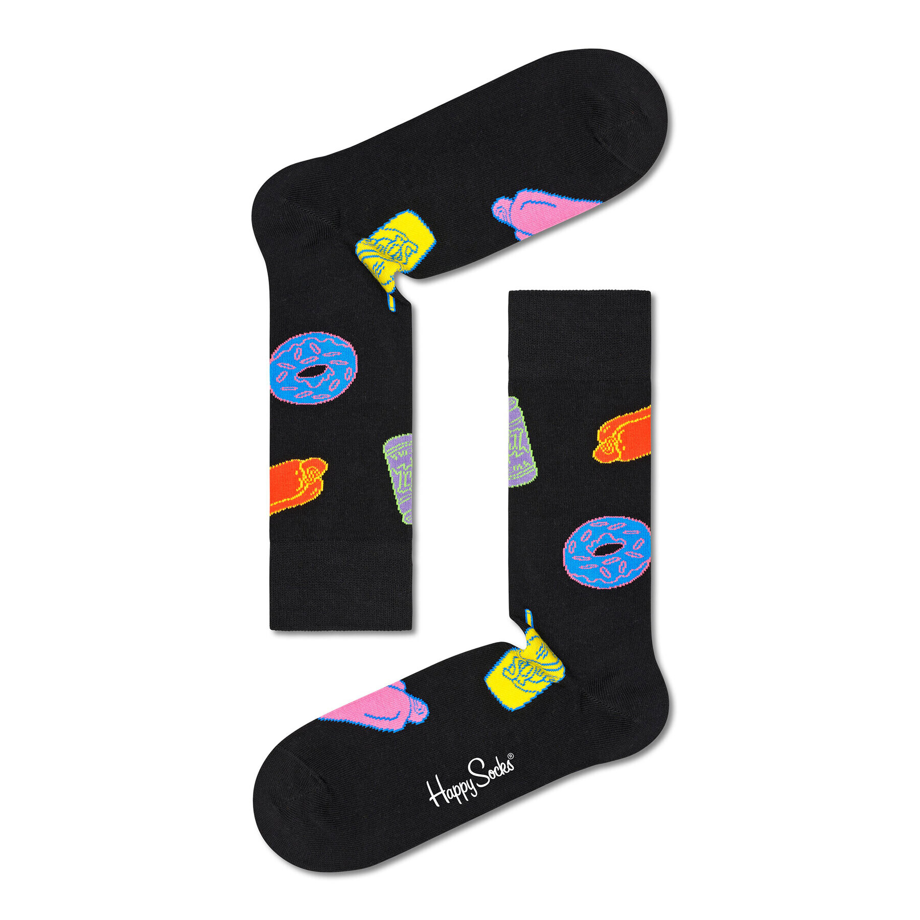 Happy Socks Дълги чорапи unisex SIM01-9300 Черен - Pepit.bg