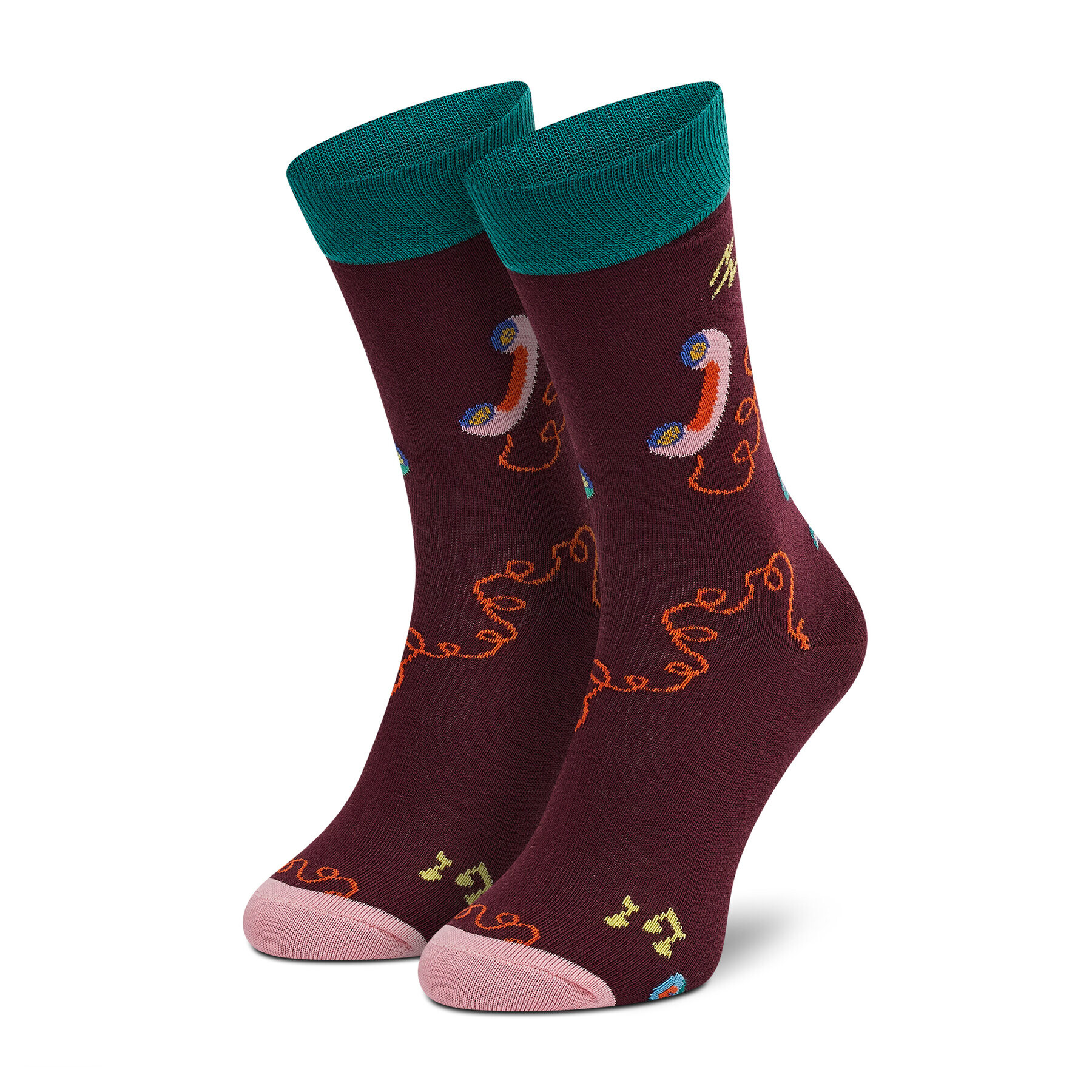 Happy Socks Дълги чорапи unisex SIT01-4500 Бордо - Pepit.bg