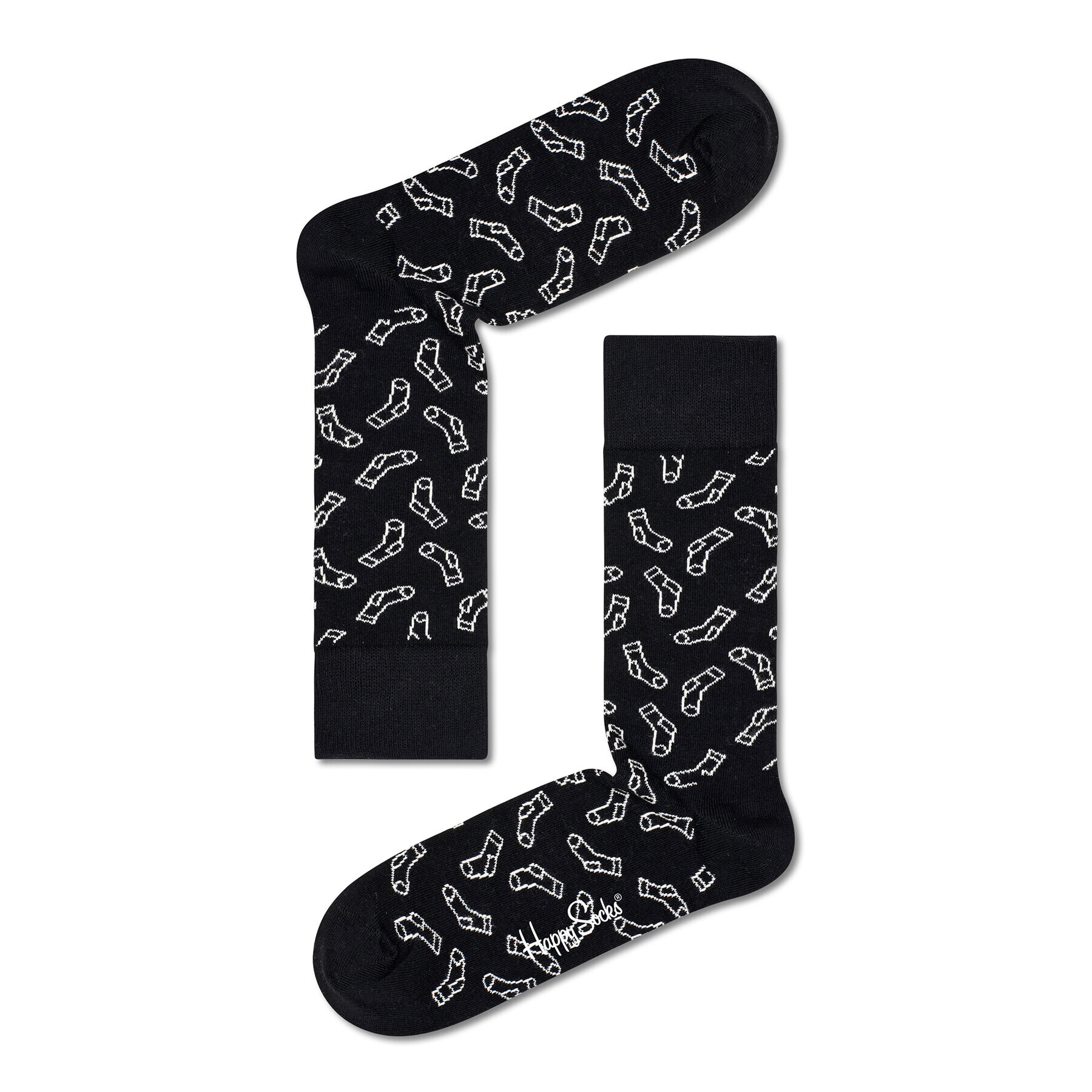 Happy Socks Дълги чорапи unisex SOC01-9300 Черен - Pepit.bg