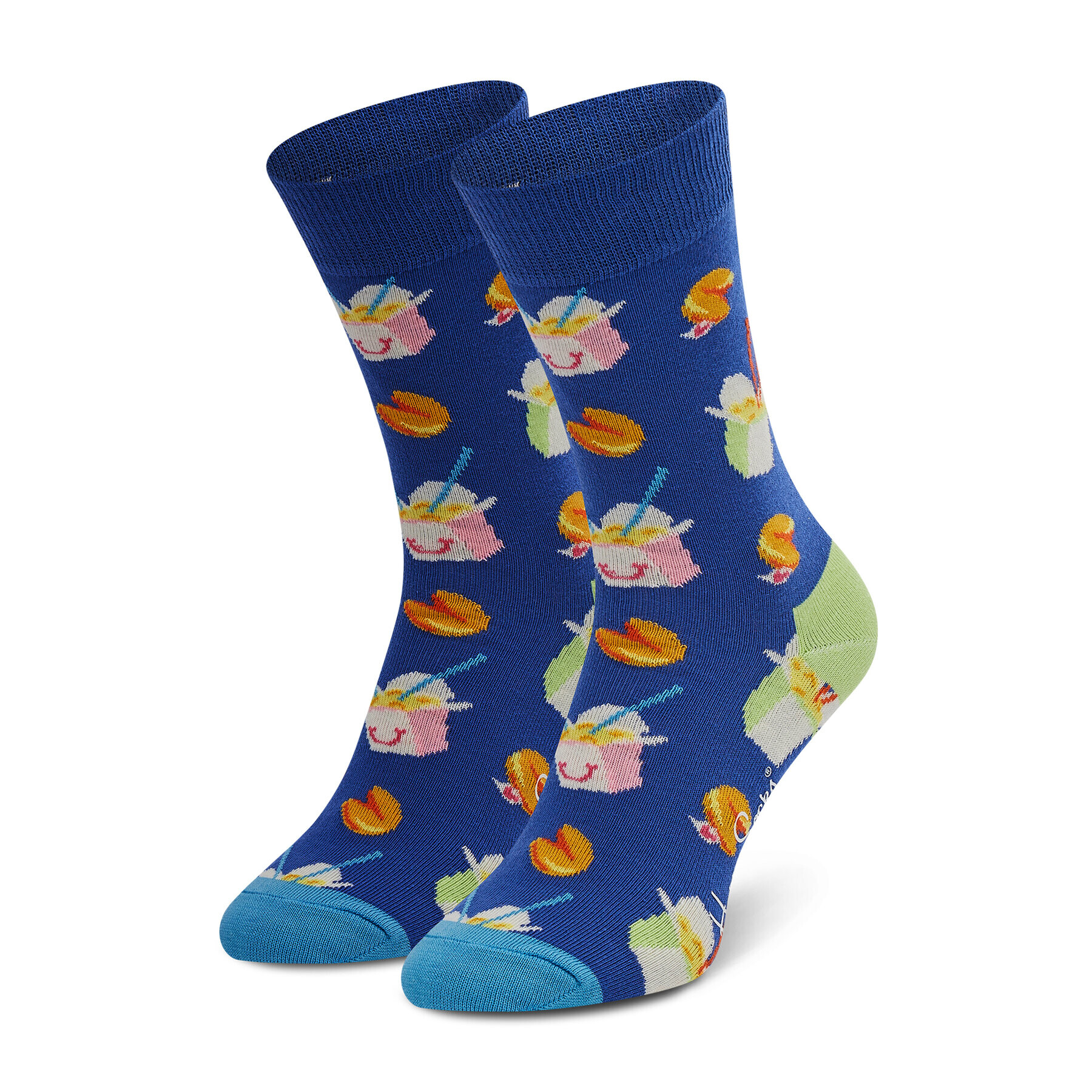 Happy Socks Дълги чорапи unisex TOS01-6300 Син - Pepit.bg