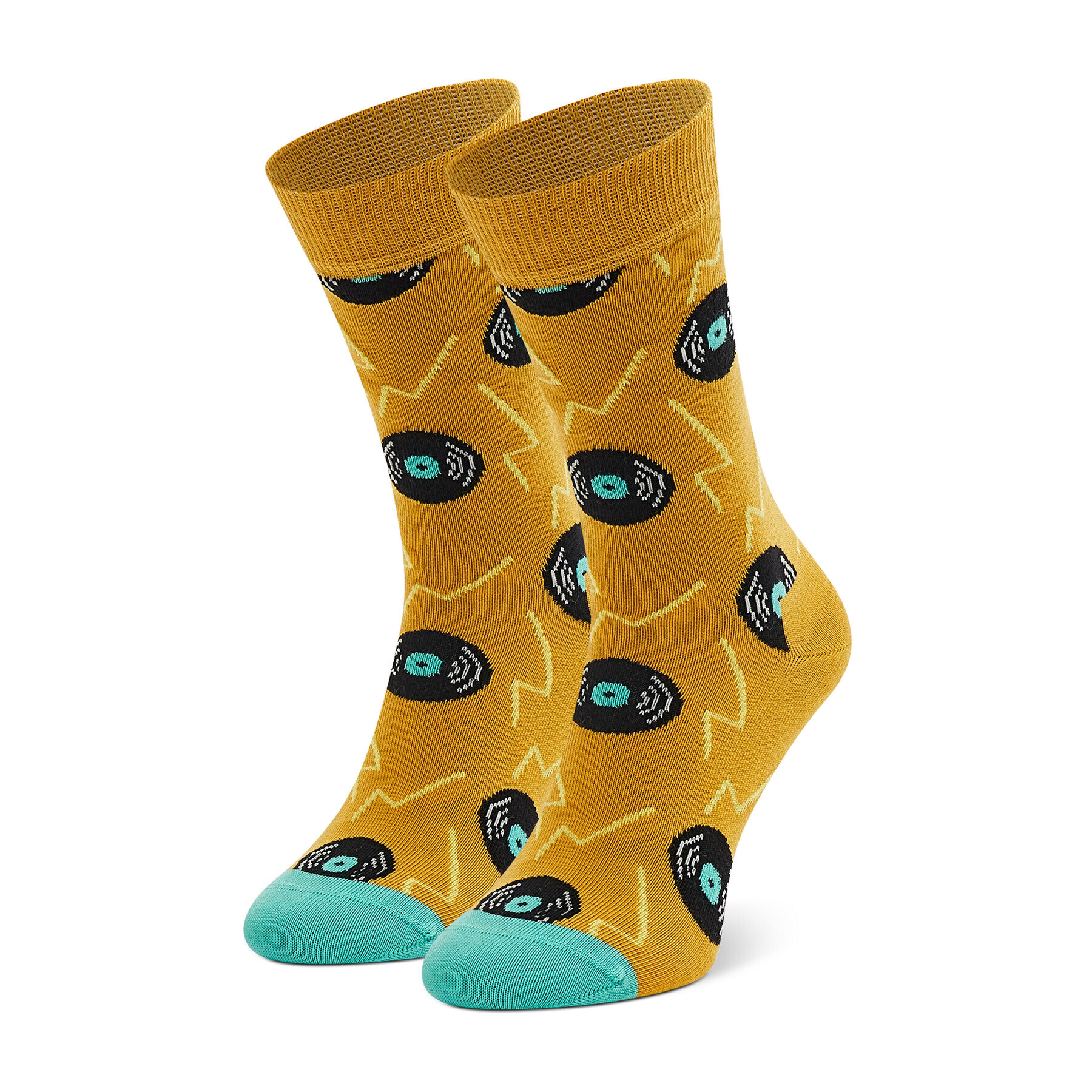 Happy Socks Дълги чорапи unisex VIN01-2400 Жълт - Pepit.bg