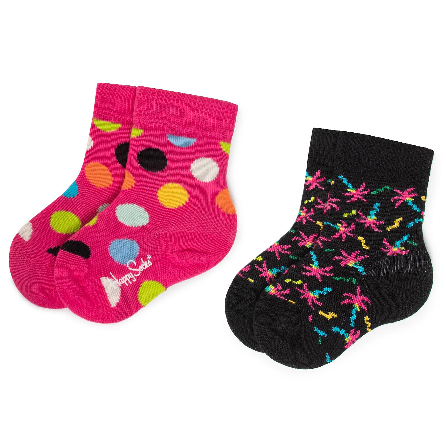 Happy Socks Комплект 2 чифта дълги чорапи детски KBDO02-9300 Розов - Pepit.bg