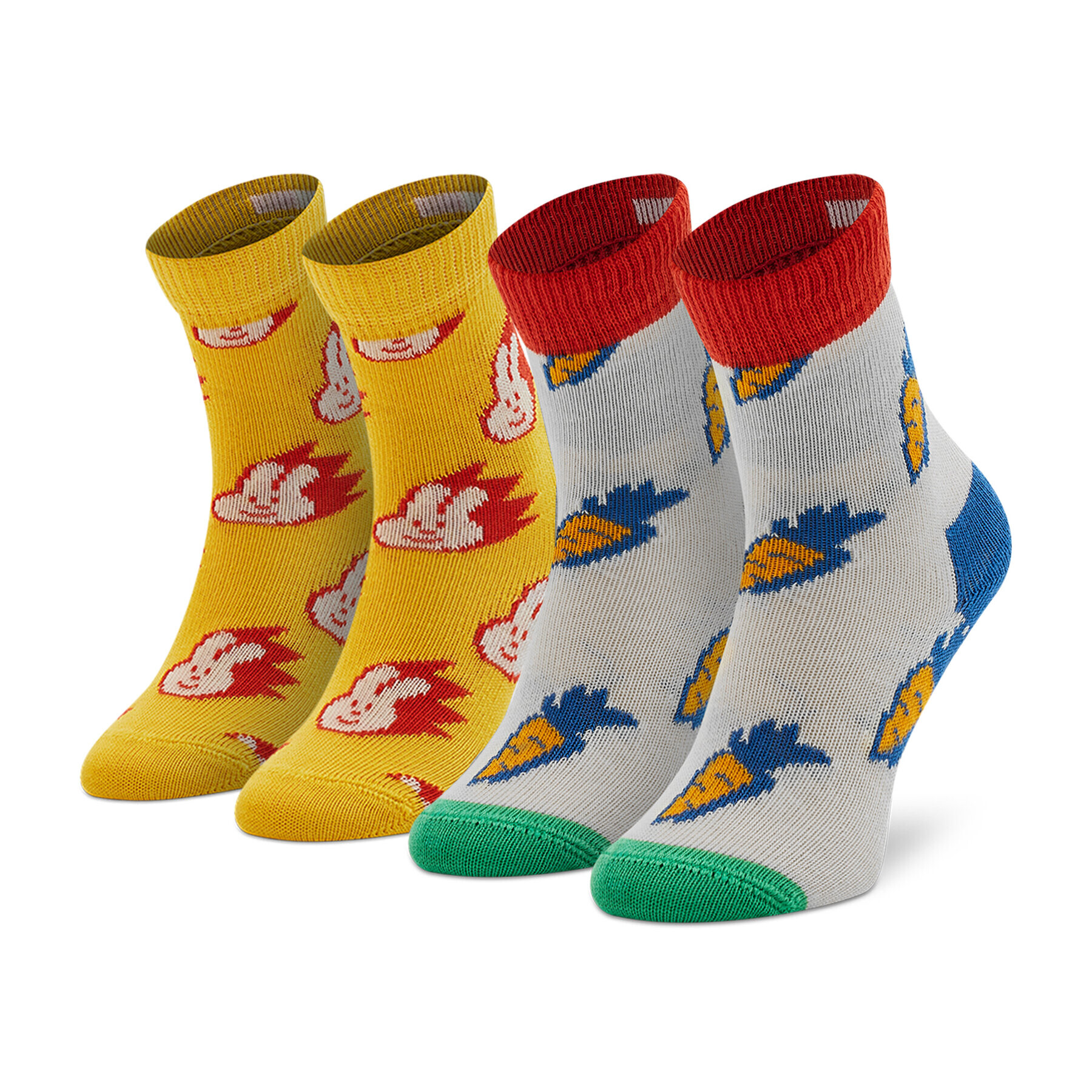 Happy Socks Комплект 2 чифта дълги чорапи детски KBNC02-2200 Цветен - Pepit.bg