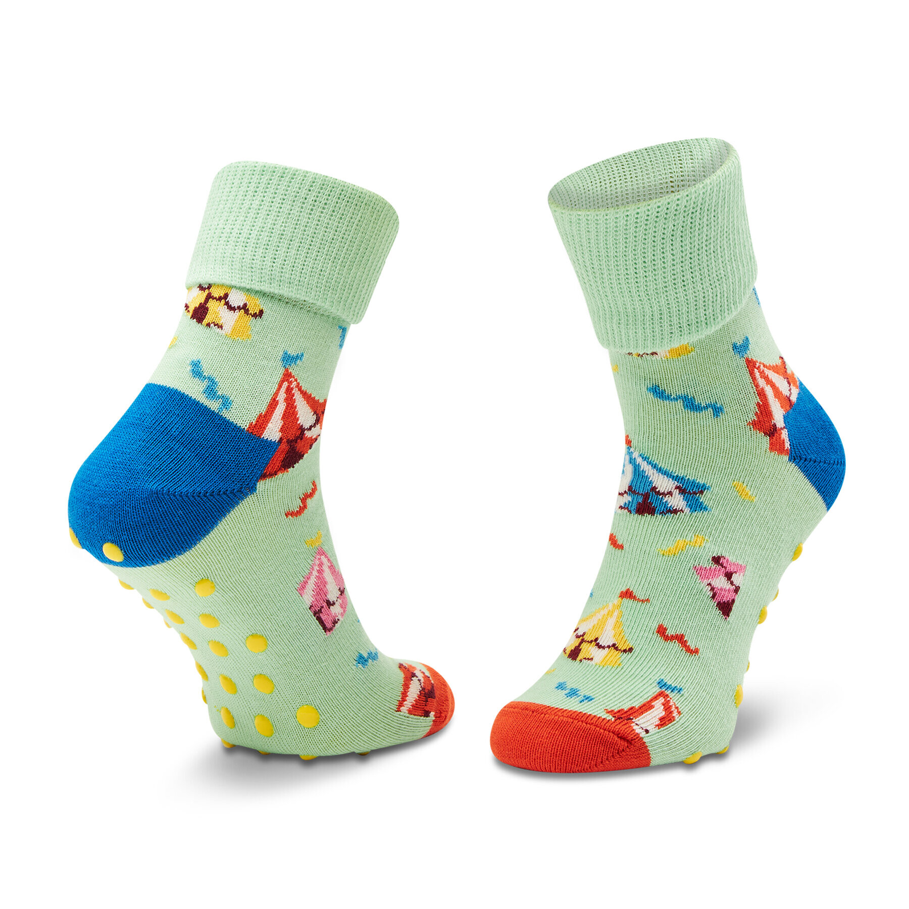 Happy Socks Комплект 2 чифта дълги чорапи детски KCIR19-7000 Жълт - Pepit.bg