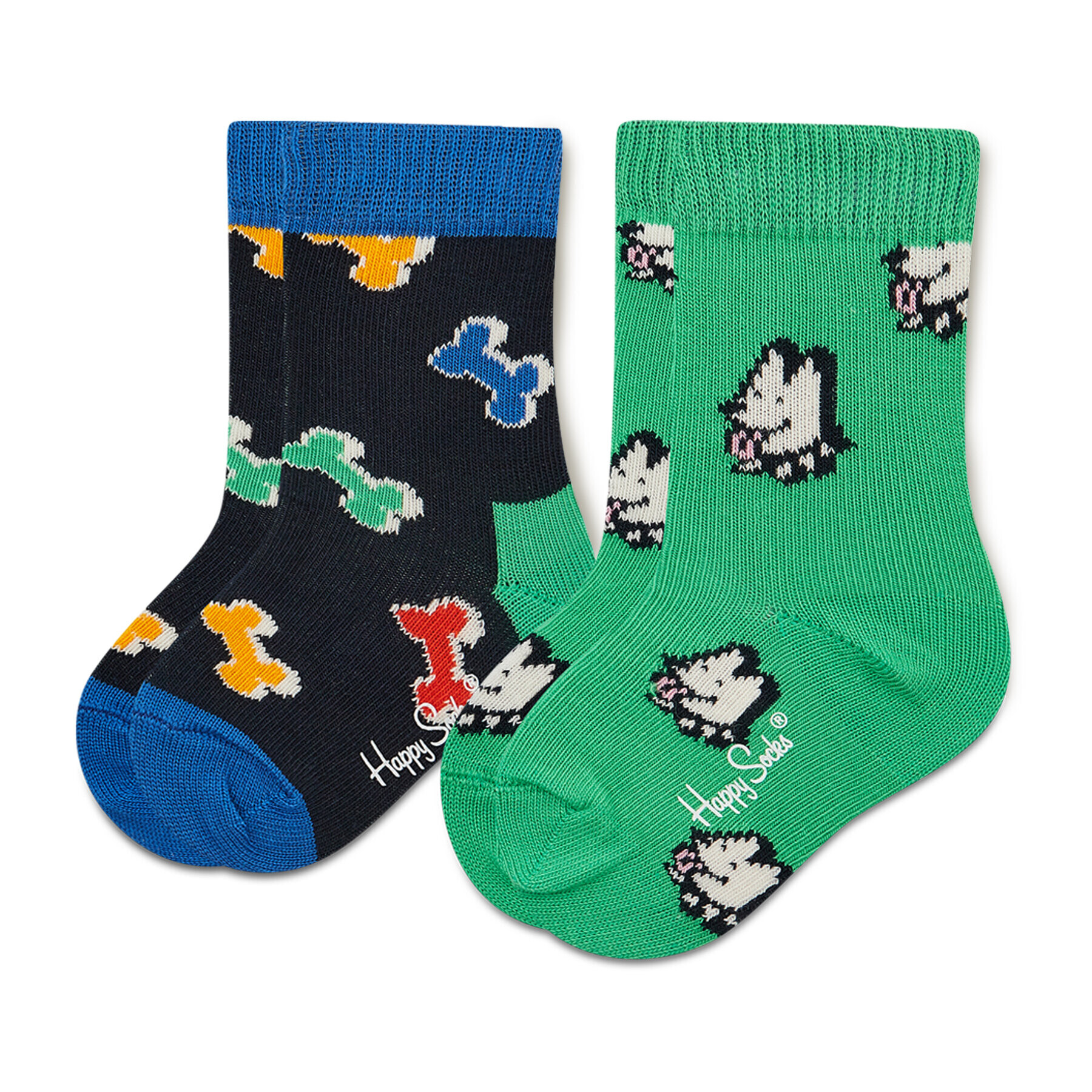 Happy Socks Комплект 2 чифта дълги чорапи детски KDDB02-7300 Зелен - Pepit.bg