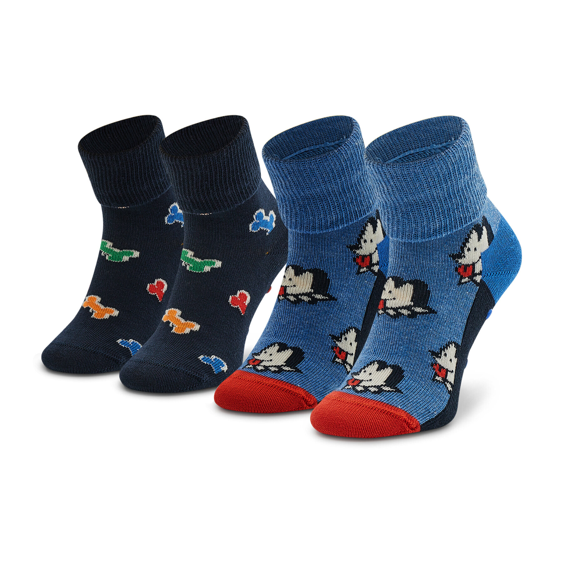 Happy Socks Комплект 2 чифта дълги чорапи детски KDDB19-6500 Тъмносин - Pepit.bg