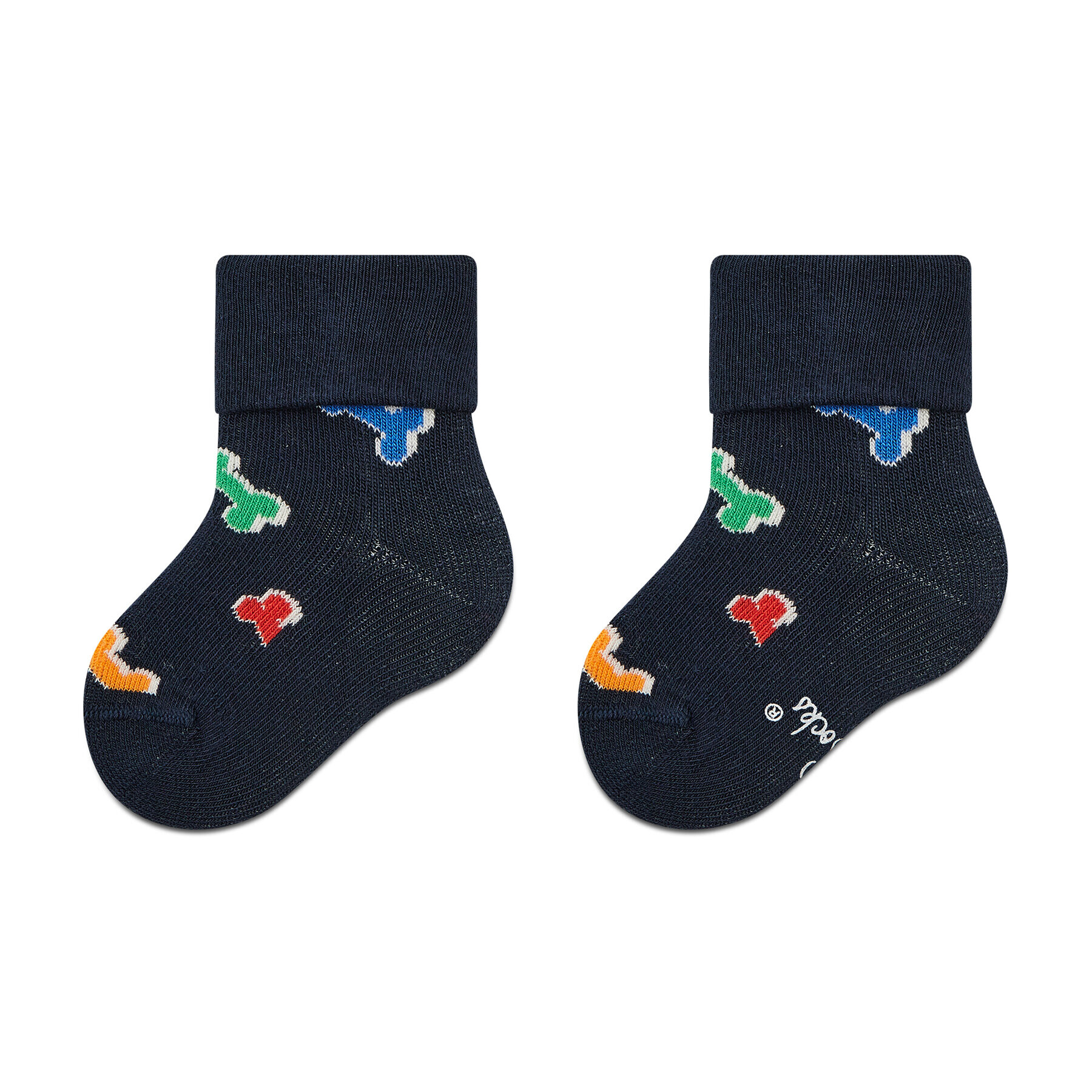 Happy Socks Комплект 2 чифта дълги чорапи детски KDDB45-6500 Тъмносин - Pepit.bg